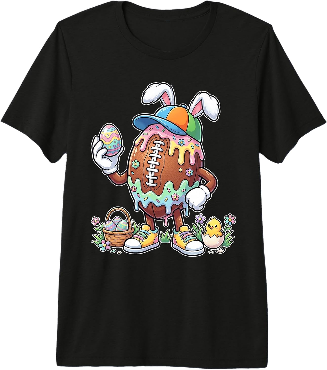 Cute Easter Football Bunny Sports Lover Spring Unisex T-shirt, Sweatshirt, Hoodie, Long Sleeve Tee - T-Shirt, Sweatshirt, Hoodie