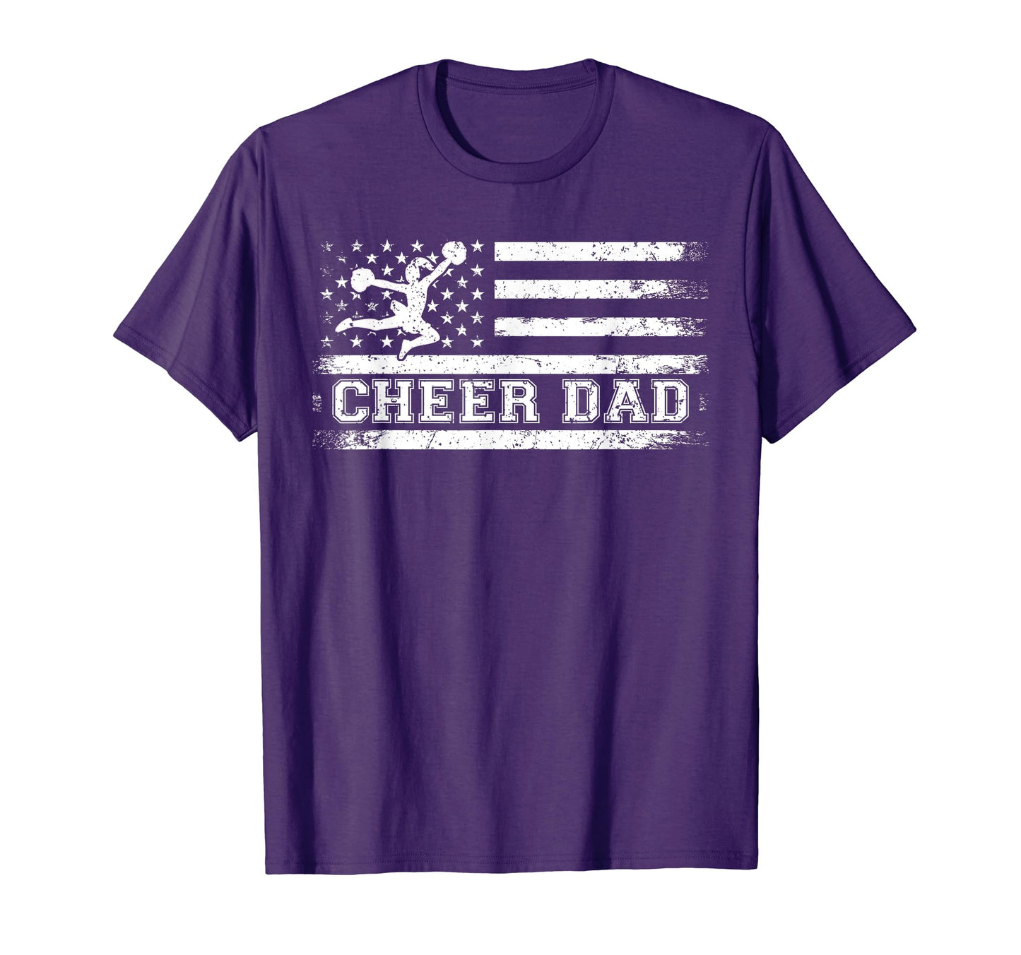 Purple Cheer Dad Tees Usa Flag T-Shirt - Trendy Graphic Men Women - T-Shirt, Sweatshirt, Hoodie