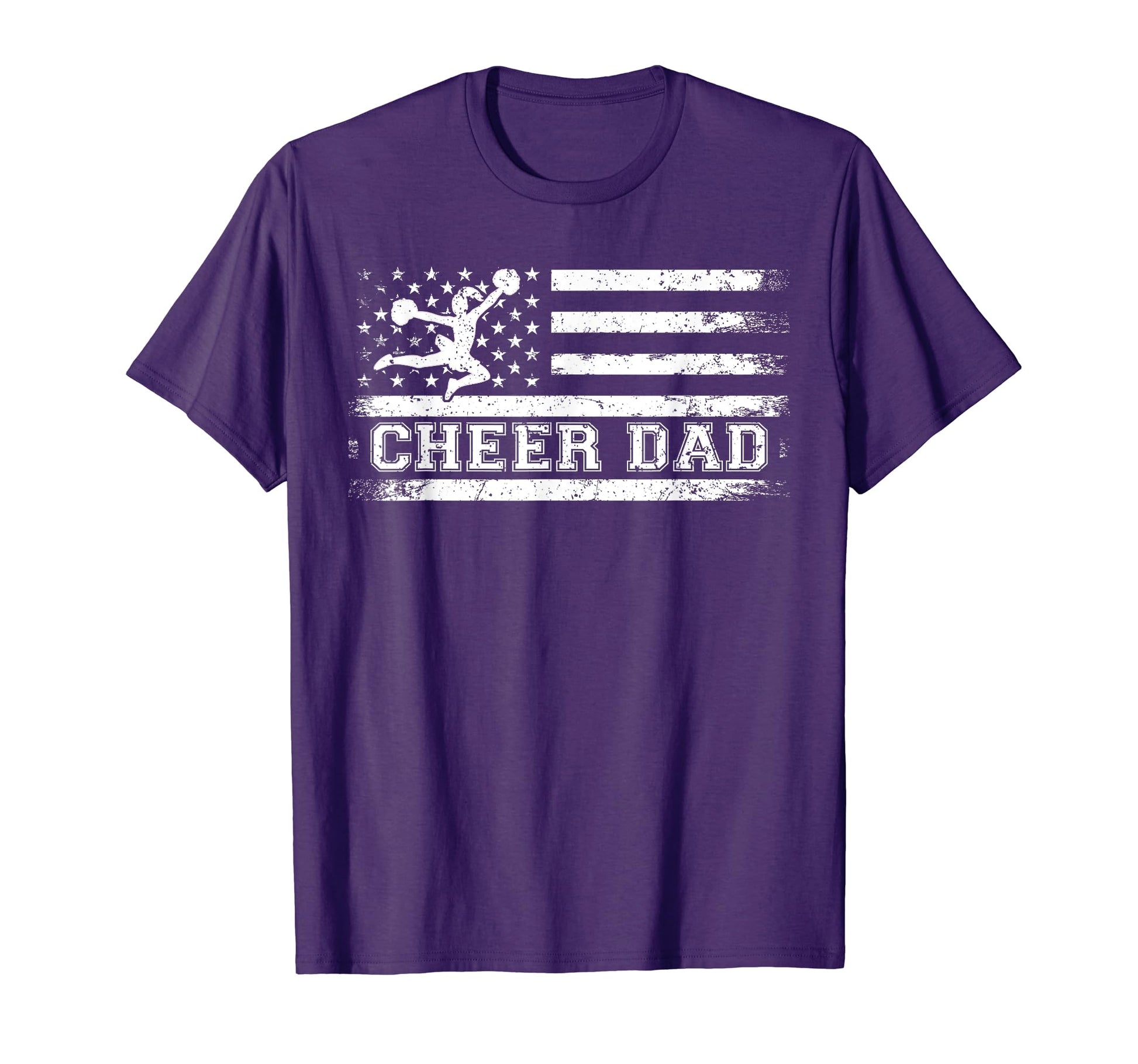 Purple Cheer Dad Tees Usa Flag T-Shirt - Trendy Graphic Men Women - T-Shirt, Sweatshirt, Hoodie