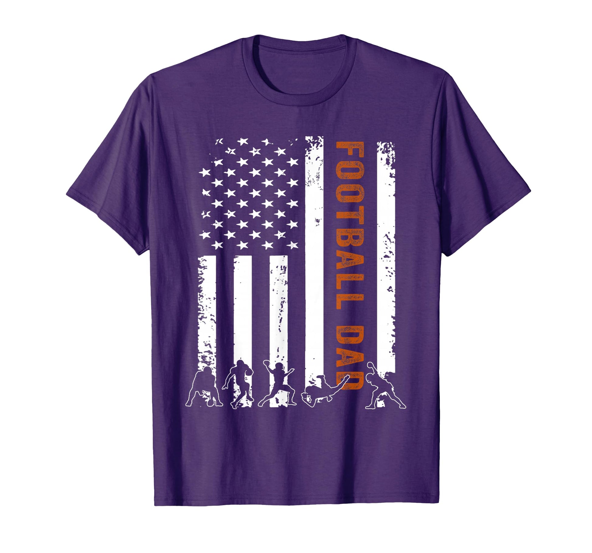 Football Dad Flag Usa Gift Football Dad T-Shirt - Trendy Graphic Men Women - T-Shirt, Sweatshirt, Hoodie