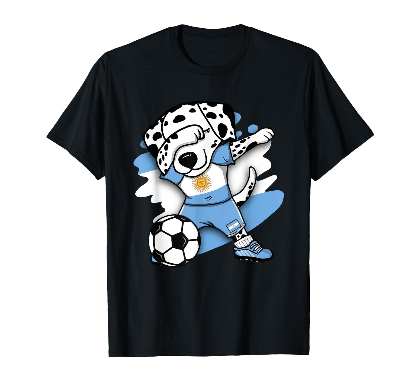 Dabbing Dalmatian Dog Argentina T-Shirt - Casual Everyday Wear for Adults - T-Shirt, Sweatshirt, Hoodie