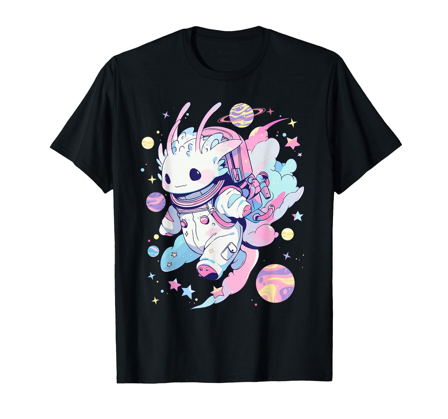 Space Galaxy Axolotl Pastel Goth T-Shirt - Graphic Print for Adults - T-Shirt, Sweatshirt, Hoodie
