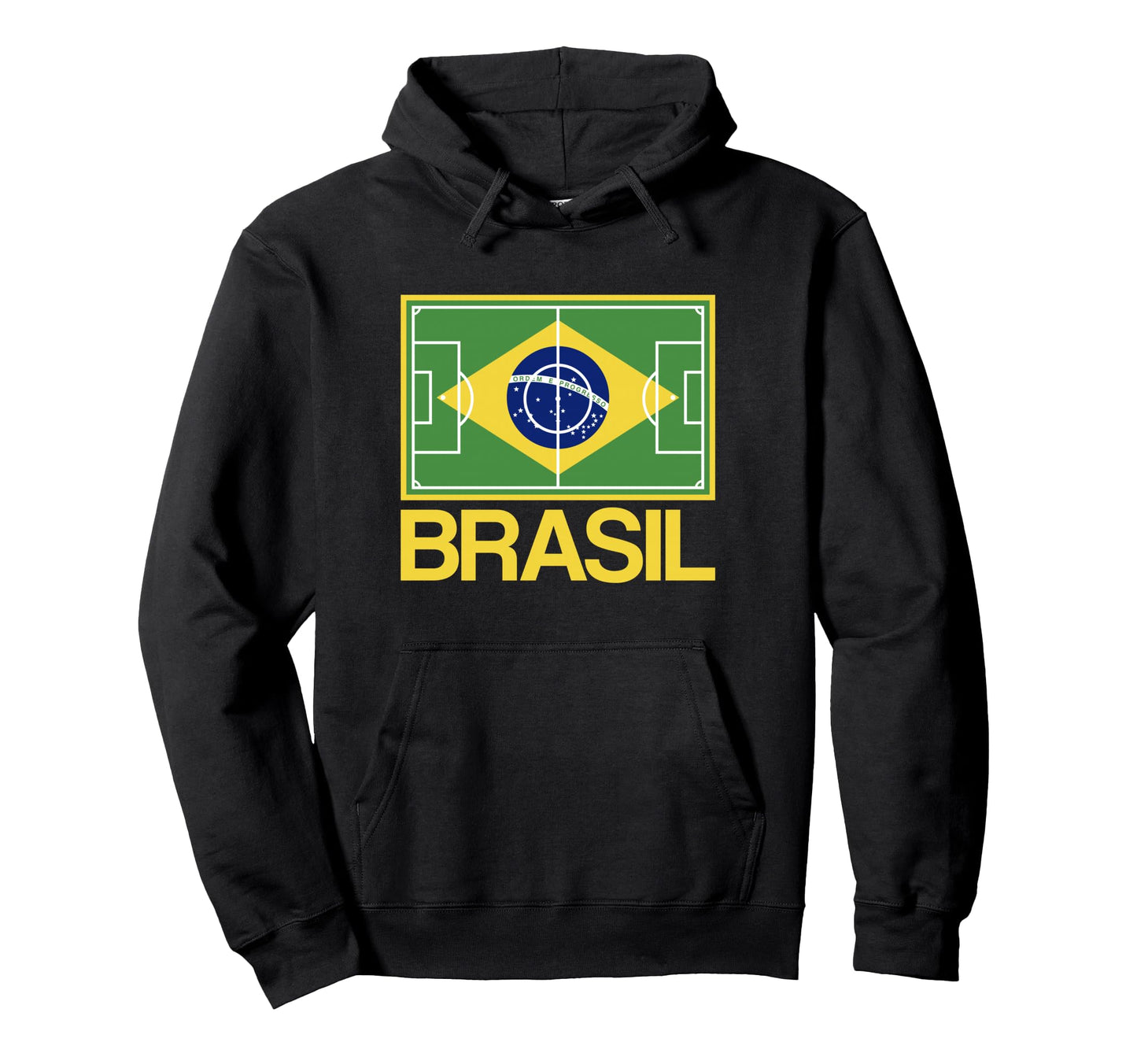 Brazil Soccer Field Flag Brasil Country Hoodie - Streetwear Style Unisex - T-Shirt, Sweatshirt, Hoodie