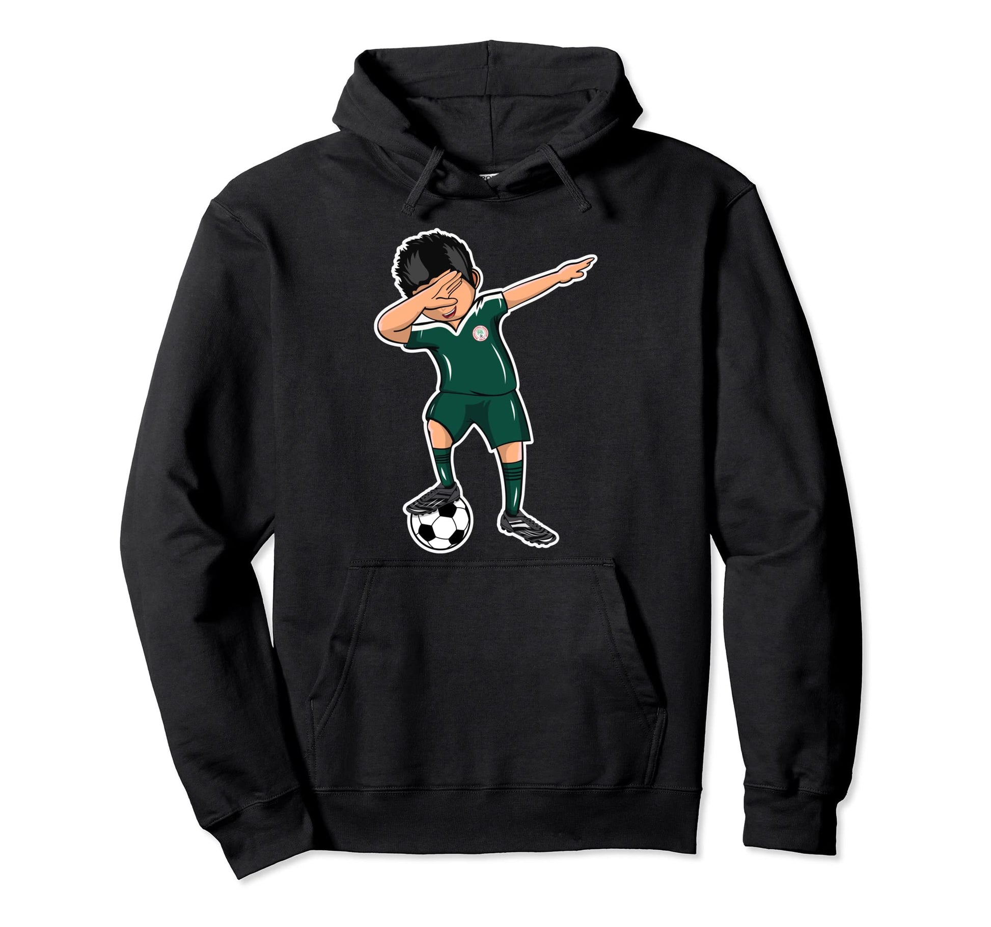 Dabbing Soccer Nigeria Jersey Naija Hoodie - Unique Graphic Unisex - T-Shirt, Sweatshirt, Hoodie