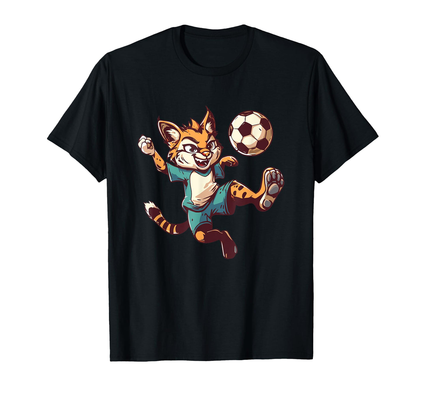 Angry Tiger Wild Cats Soccer T-Shirt - Casual Everyday Wear for Adults - T-Shirt, Sweatshirt, Hoodie
