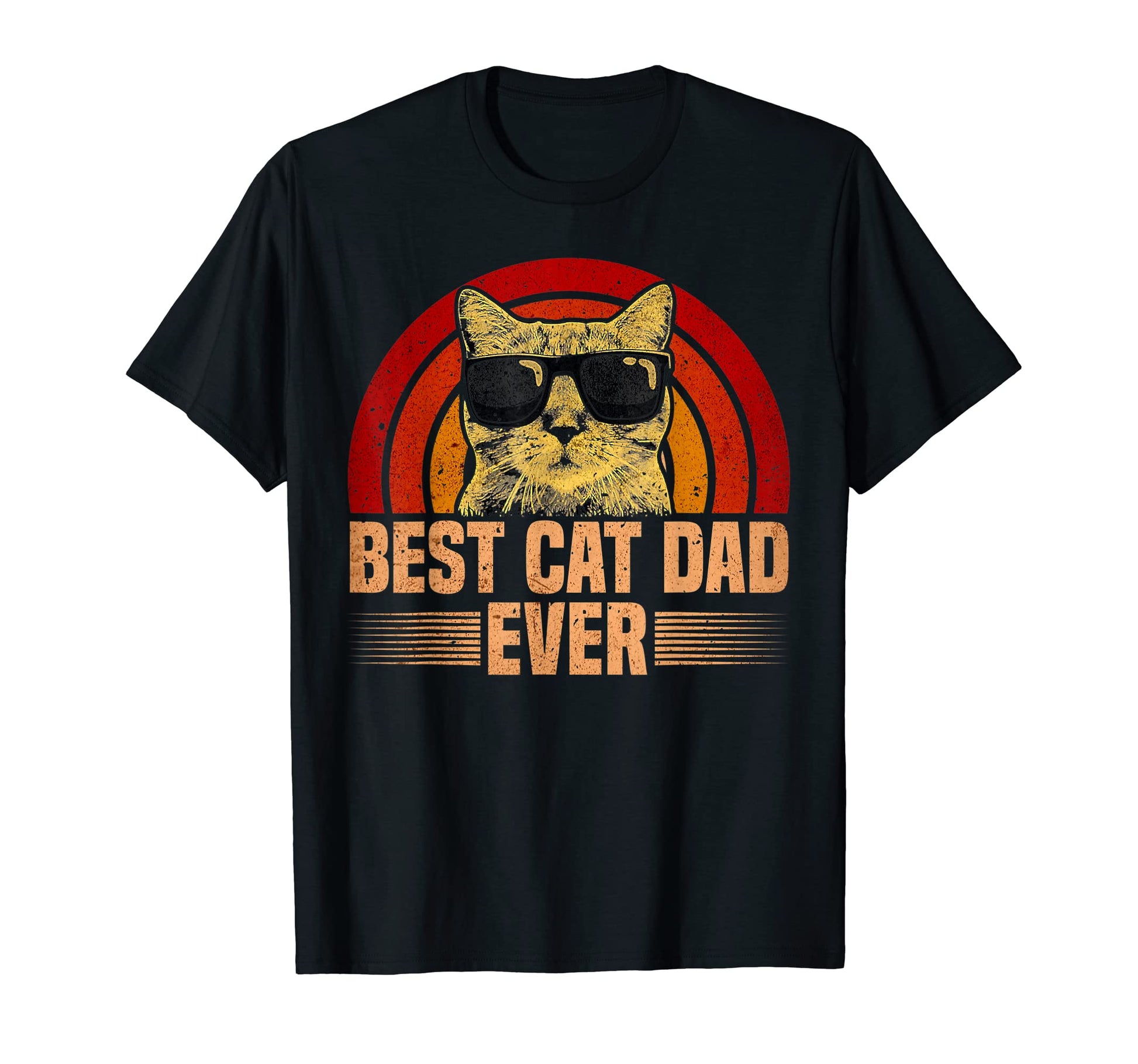 Funny Cat Best Cat Dad Ever T-Shirt - Trendy Graphic for Adults - T-Shirt, Sweatshirt, Hoodie
