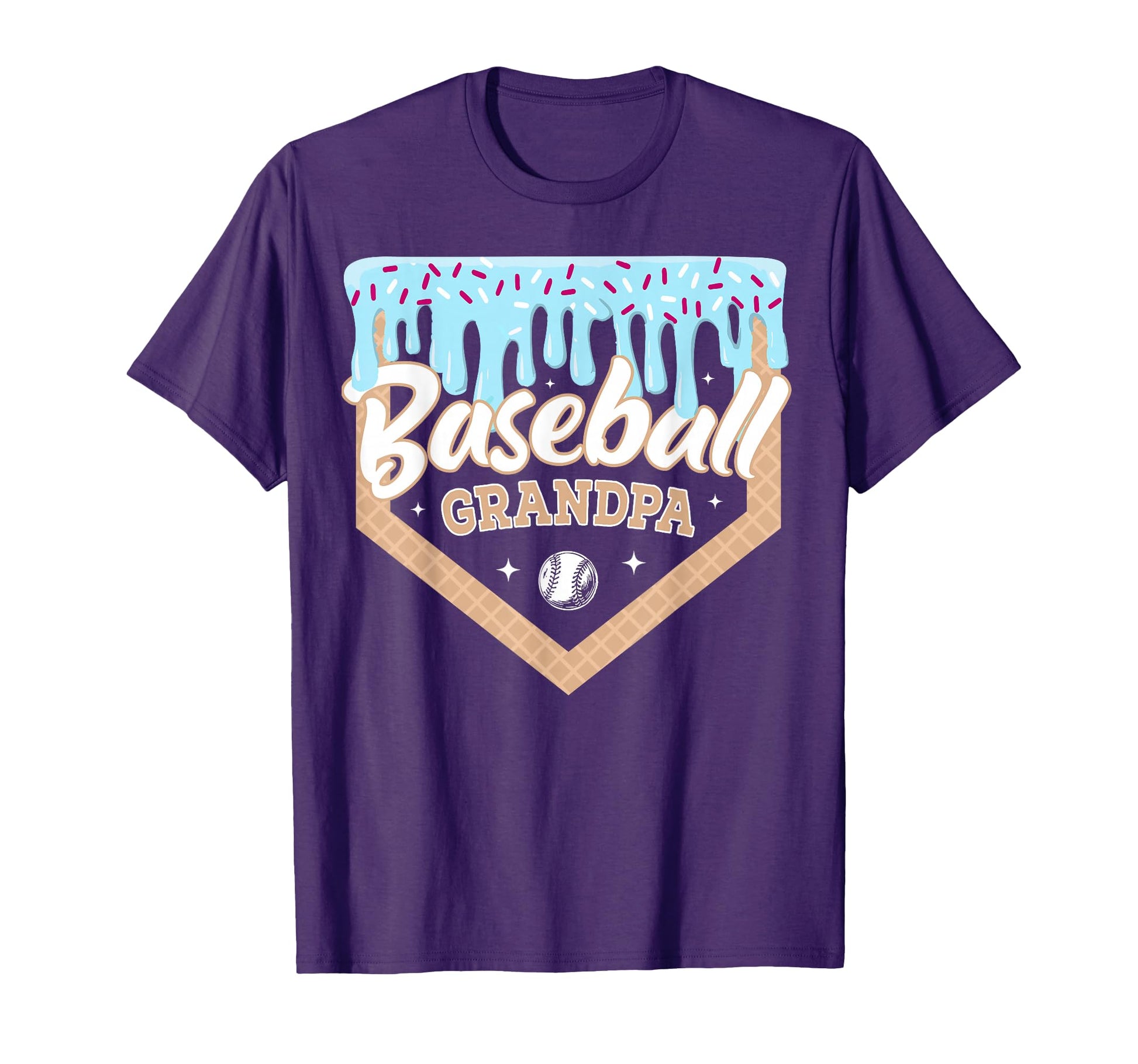 Baseball Drip Grandpa Ice Cream T-Shirt - Aesthetic Graphic for Adults - T-Shirt, Sweatshirt, Hoodie