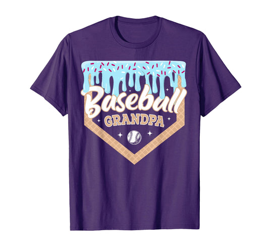 Baseball Drip Grandpa Ice Cream T-Shirt - Aesthetic Graphic for Adults - T-Shirt, Sweatshirt, Hoodie