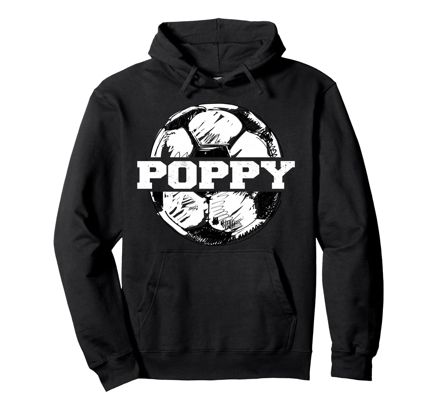Soccer Poppy Sketch Split Soccer Ball Hoodie - Unique Graphic Men Women - T-Shirt, Sweatshirt, Hoodie