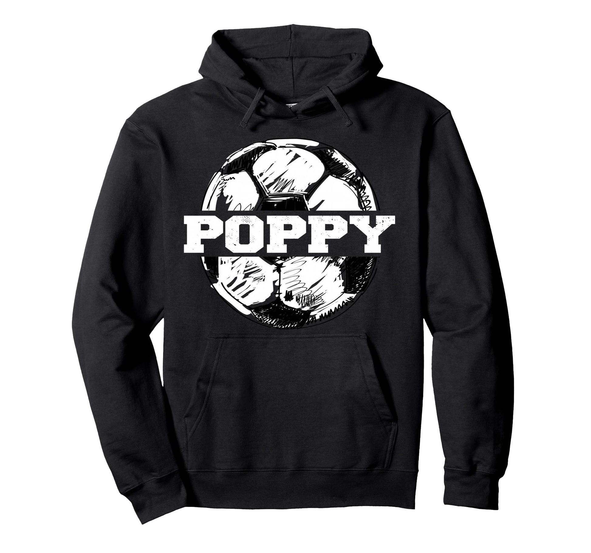 Soccer Poppy Sketch Split Soccer Ball Hoodie - Unique Graphic Men Women - T-Shirt, Sweatshirt, Hoodie