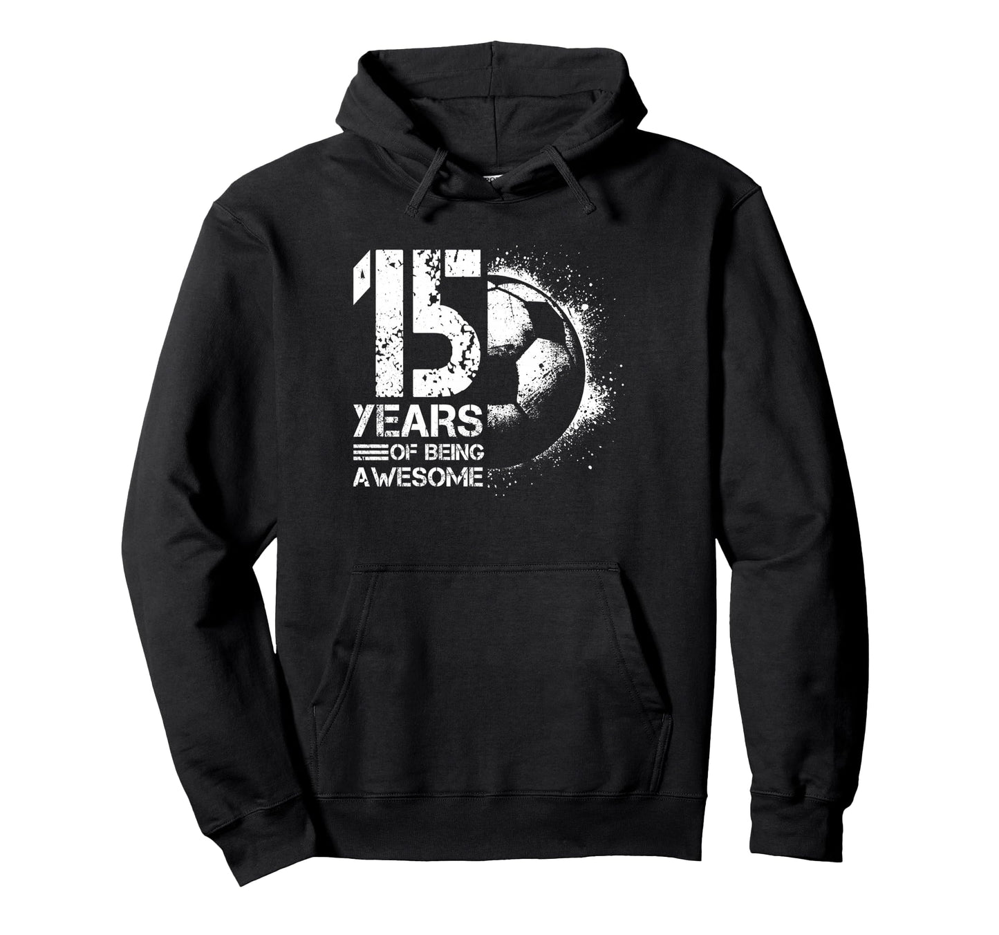 15Th Birthday Soccer Player Football 15 Hoodie - Unique Graphic Men Women - T-Shirt, Sweatshirt, Hoodie