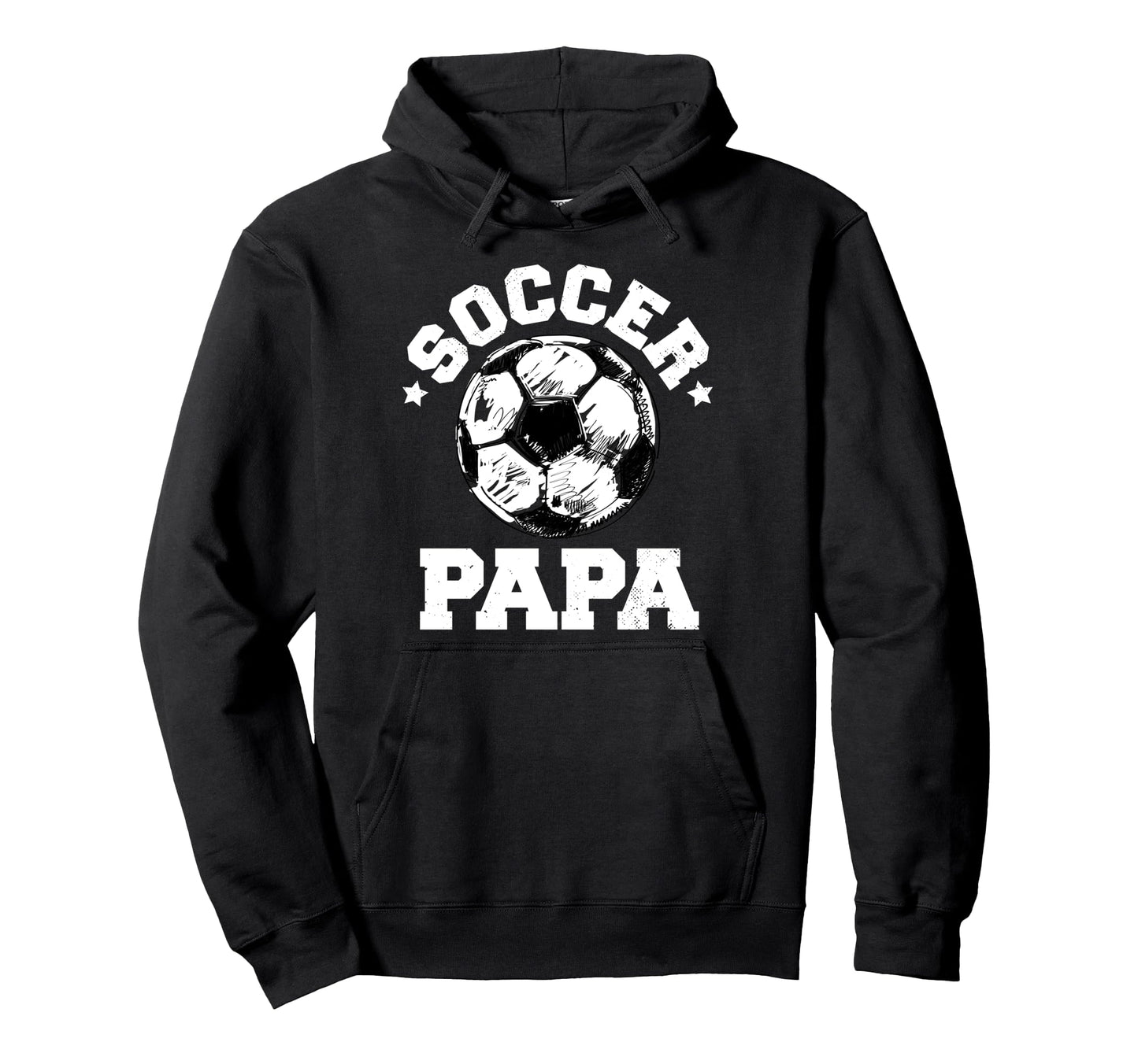 Soccer Papa Soccer Ball Distressed Funny Hoodie - Trendy Graphic Men Women - T-Shirt, Sweatshirt, Hoodie