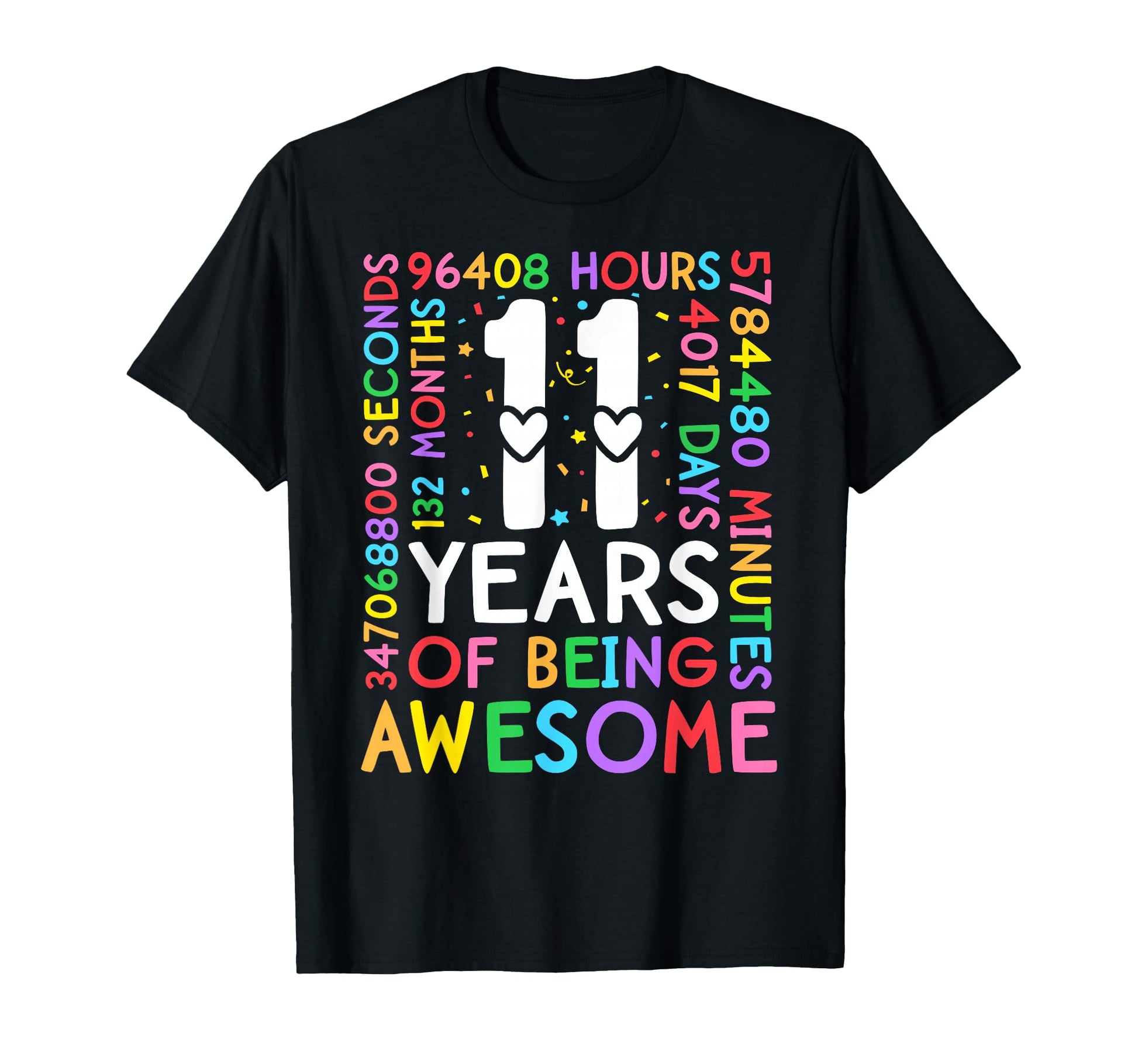 11 Years Being Awesome 11Th Birthday T-Shirt - Unique Graphic for Adults - T-Shirt, Sweatshirt, Hoodie