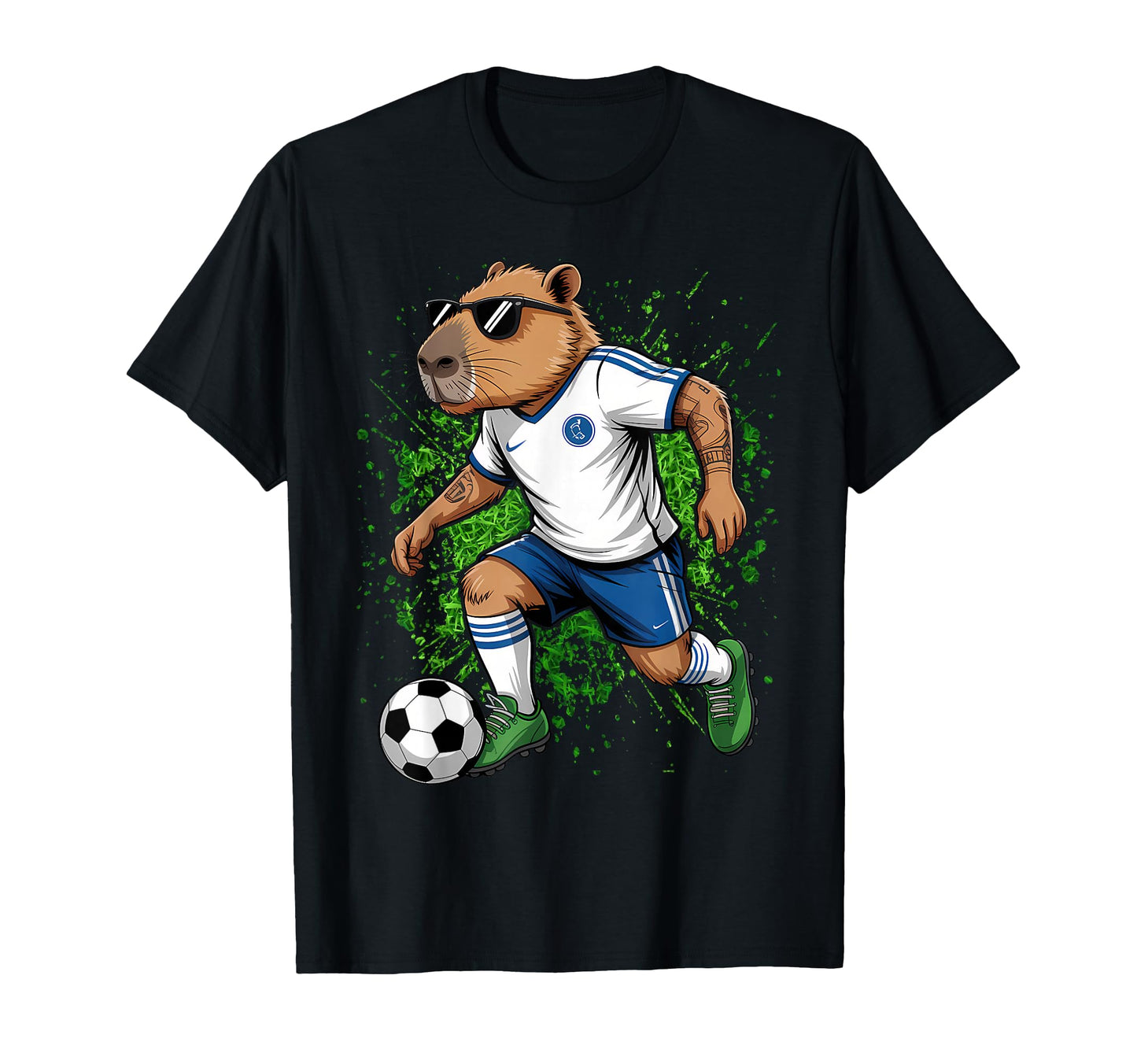 Capybara Sport Soccer Player T-Shirt - Custom Art Print Unisex - T-Shirt, Sweatshirt, Hoodie