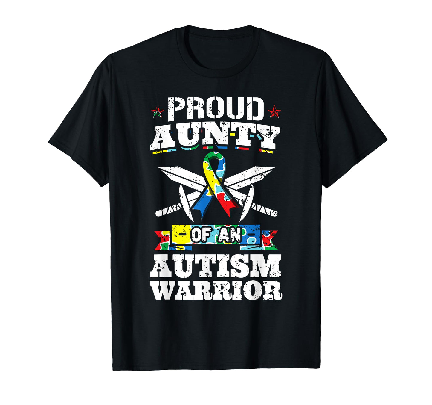 Proud Aunty Autism Warrior Autistic T-Shirt - Custom Art Print for Adults - T-Shirt, Sweatshirt, Hoodie