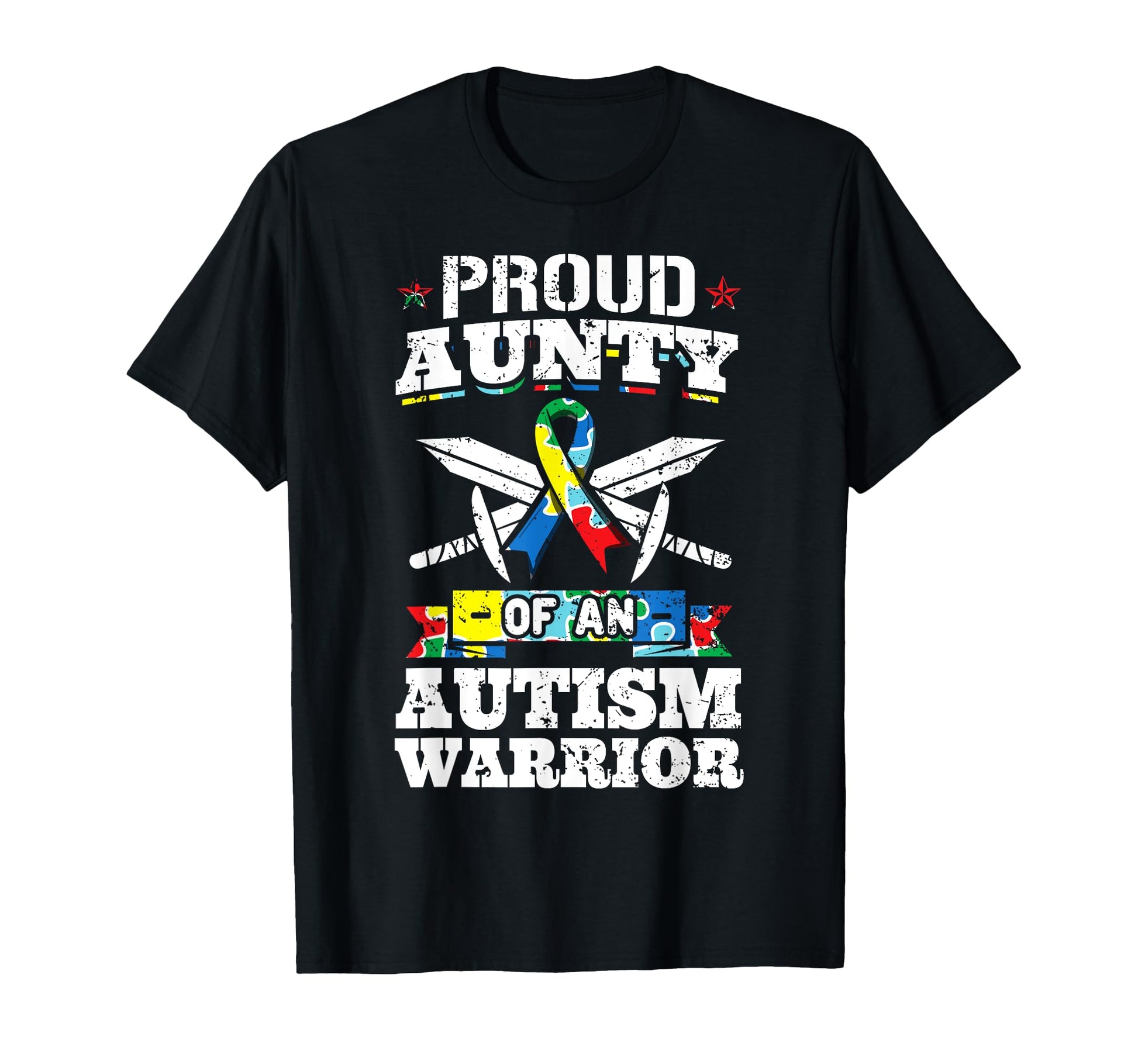 Proud Aunty Autism Warrior Autistic T-Shirt - Custom Art Print for Adults - T-Shirt, Sweatshirt, Hoodie