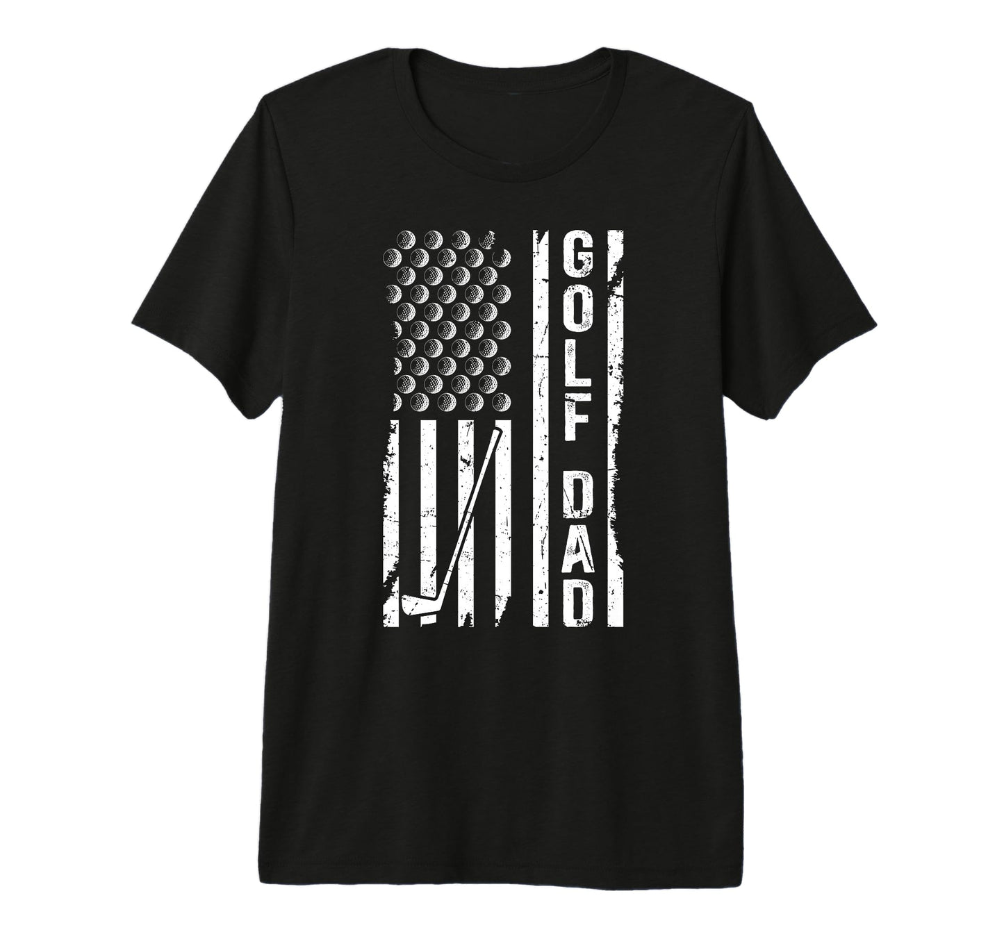 Mens Golf Dad Us Flag Golfer Dad Golf T-Shirt - Minimalist Print Unisex - T-Shirt, Sweatshirt, Hoodie