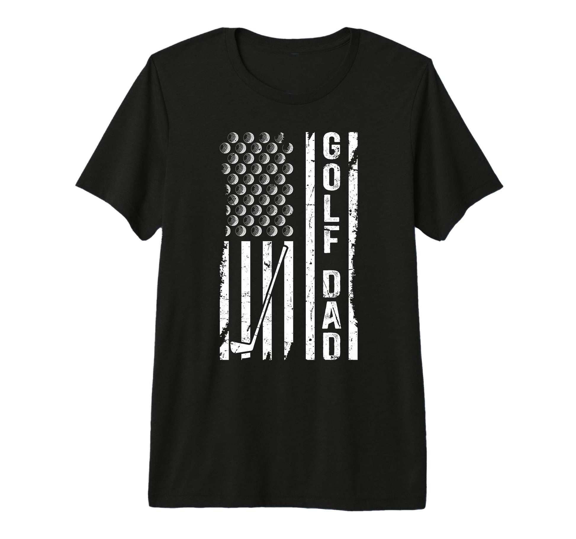 Mens Golf Dad Us Flag Golfer Dad Golf T-Shirt - Minimalist Print Unisex - T-Shirt, Sweatshirt, Hoodie