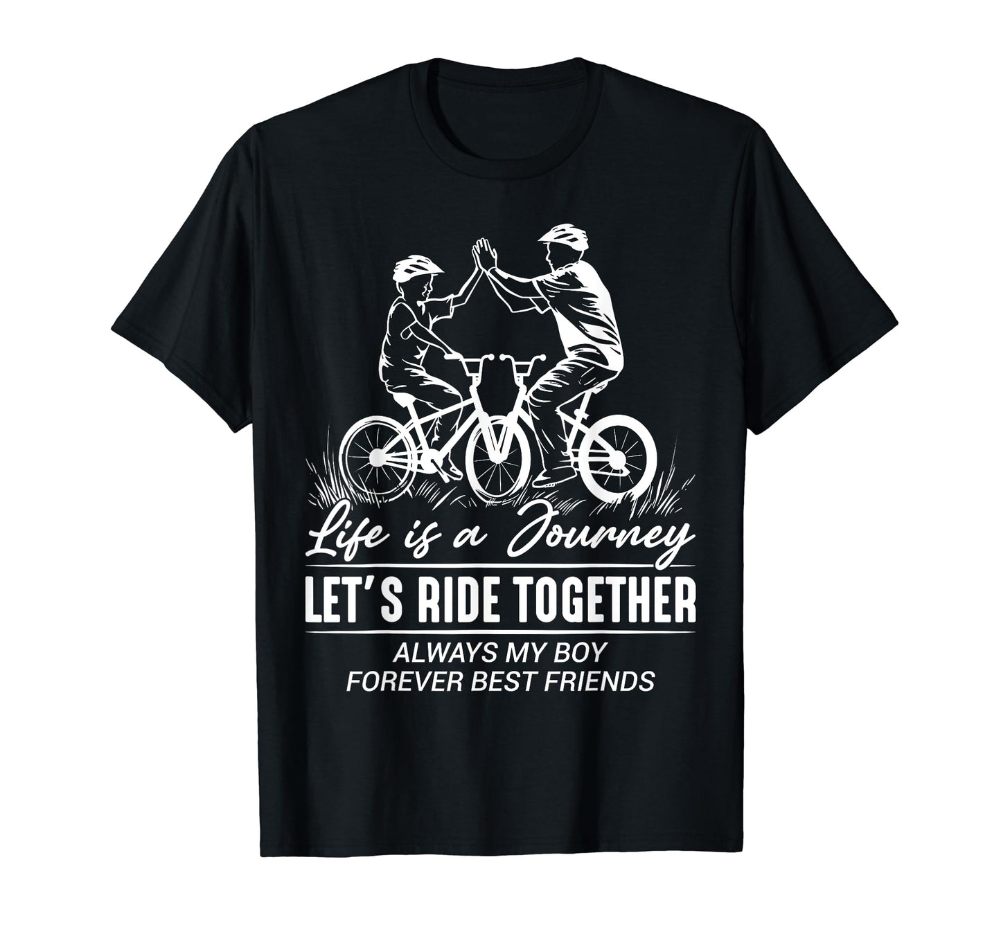 Cycling Dad And Son Bicycle Riding T-Shirt - Minimalist Print Unisex - T-Shirt, Sweatshirt, Hoodie