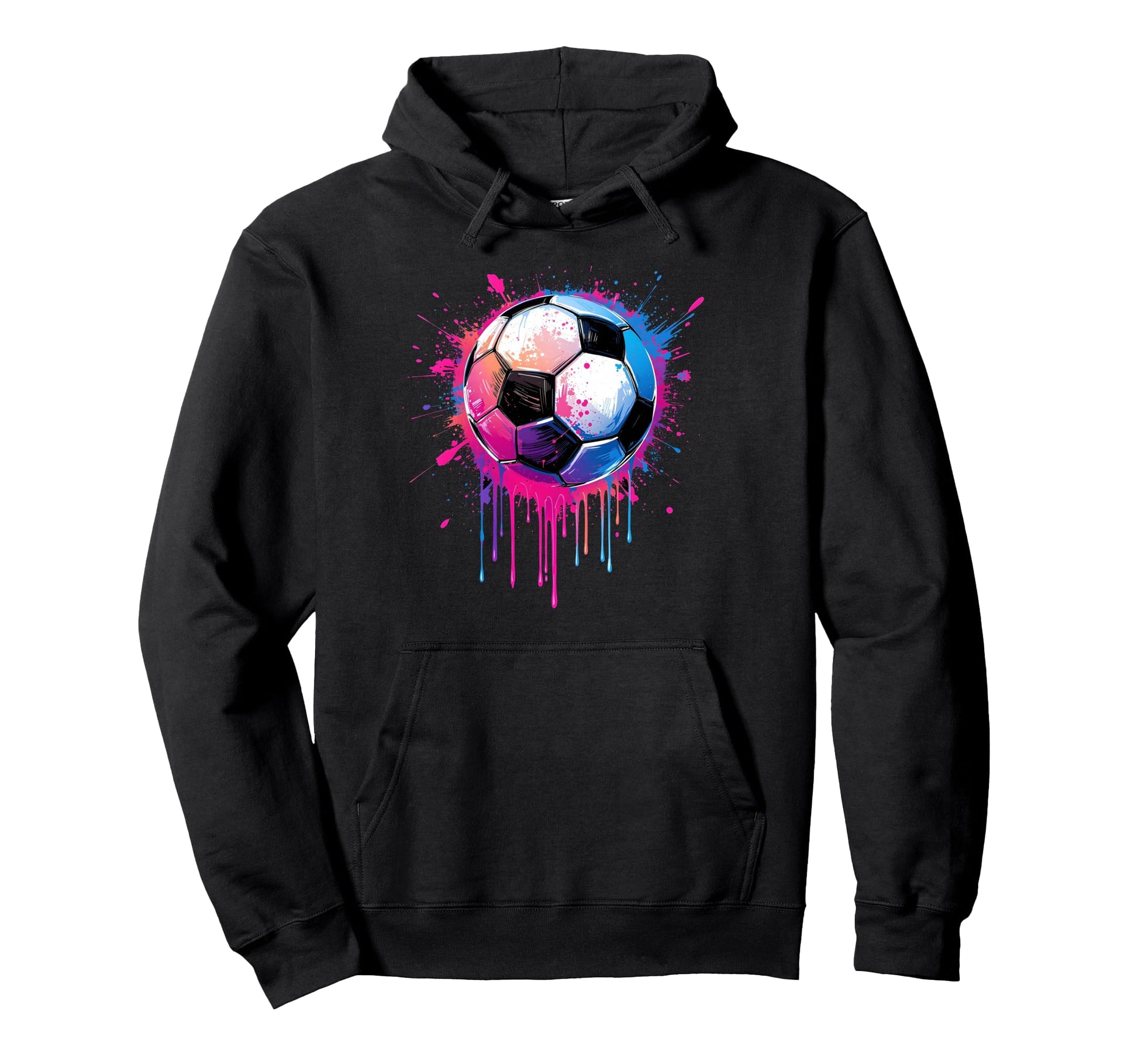 Soccer Awesome Colorful Soccer Drip Soccer Hoodie - Novelty Apparel Unisex - T-Shirt, Sweatshirt, Hoodie