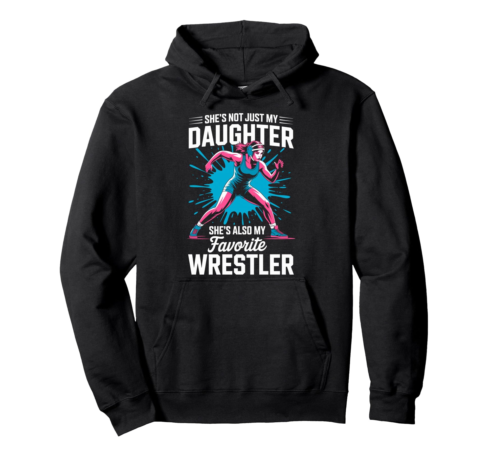 Funny Wrestling Mom Dad Daughter Hoodie - Trendy Graphic for Adults - T-Shirt, Sweatshirt, Hoodie