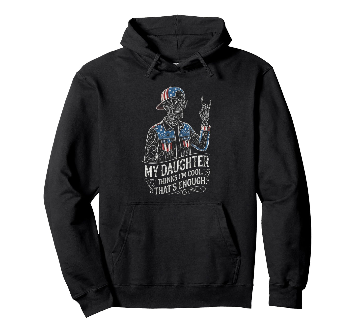 Skeleton Dad Daughter Matching Funny Dad Hoodie - Graphic Print for Adults - T-Shirt, Sweatshirt, Hoodie