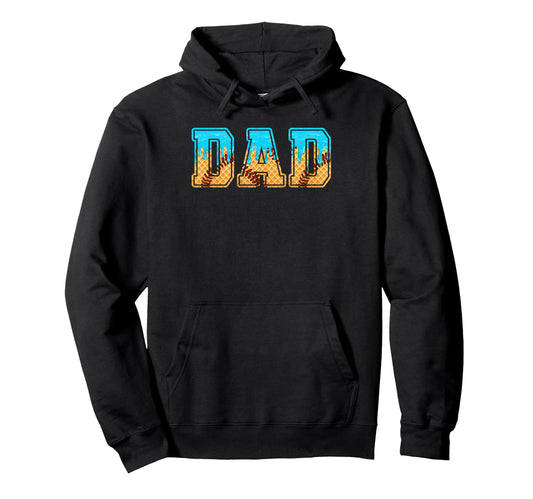 Baseball Dad Funny Fathers Day Ice Hoodie - Streetwear Style Men Women - T-Shirt, Sweatshirt, Hoodie