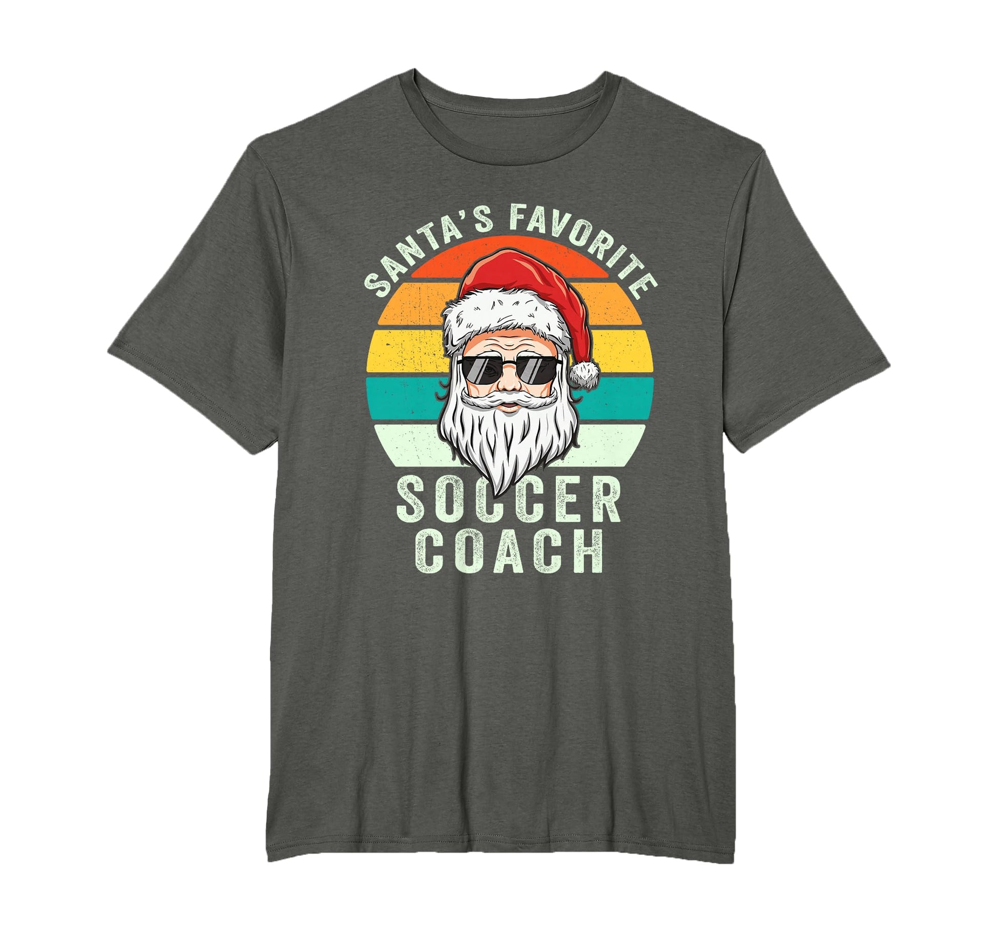 Santas Favorite Soccer Coach Funny T-Shirt - Graphic Print Men Women - T-Shirt, Sweatshirt, Hoodie