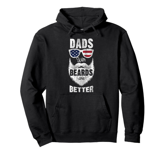 Beard Lover Bearded Dad Dads Hoodie - Casual Everyday Wear Men Women - T-Shirt, Sweatshirt, Hoodie