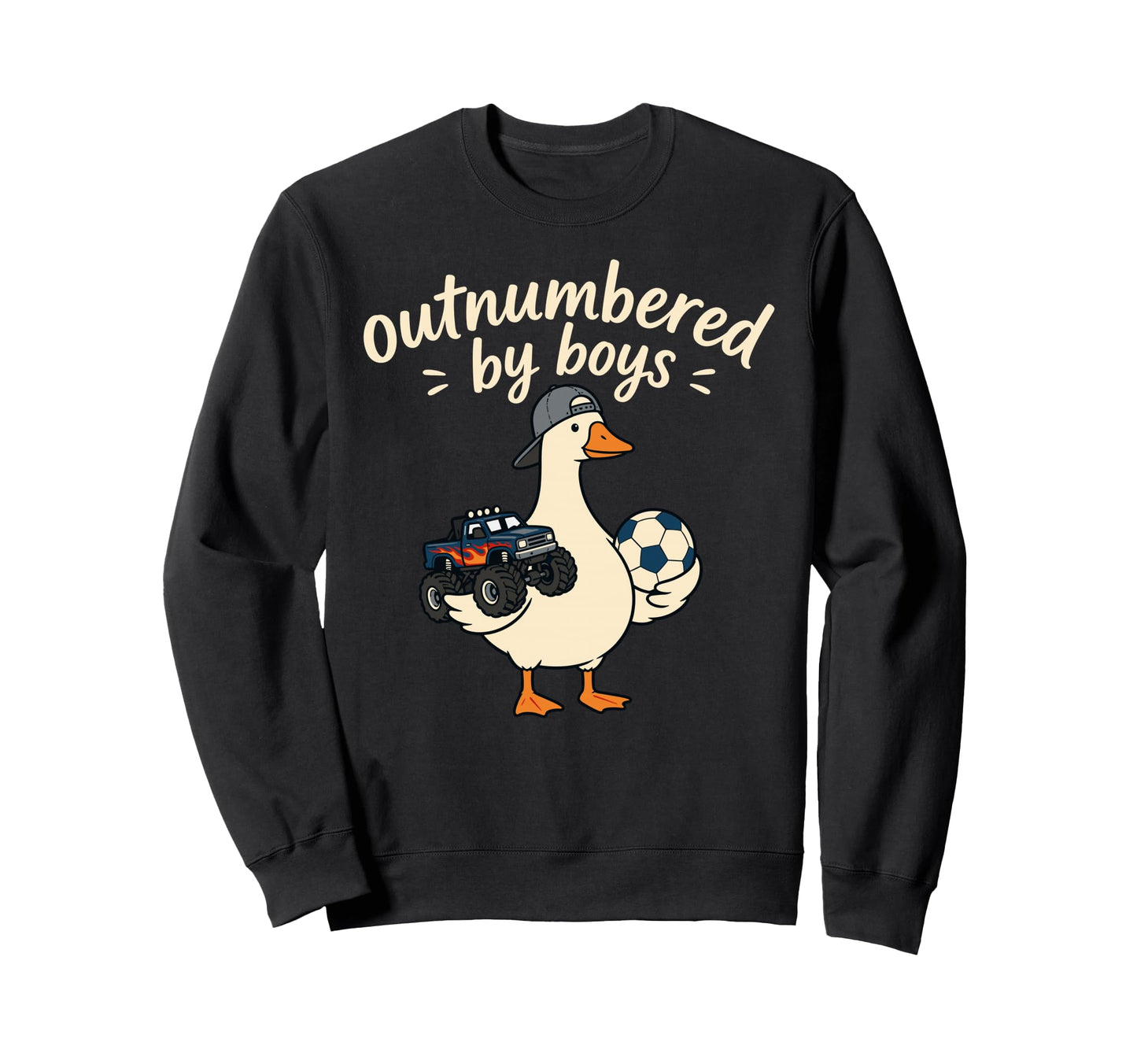 Funny Mom Silly Goose Outnumbered Sweatshirt - Aesthetic Graphic Unisex - T-Shirt, Sweatshirt, Hoodie