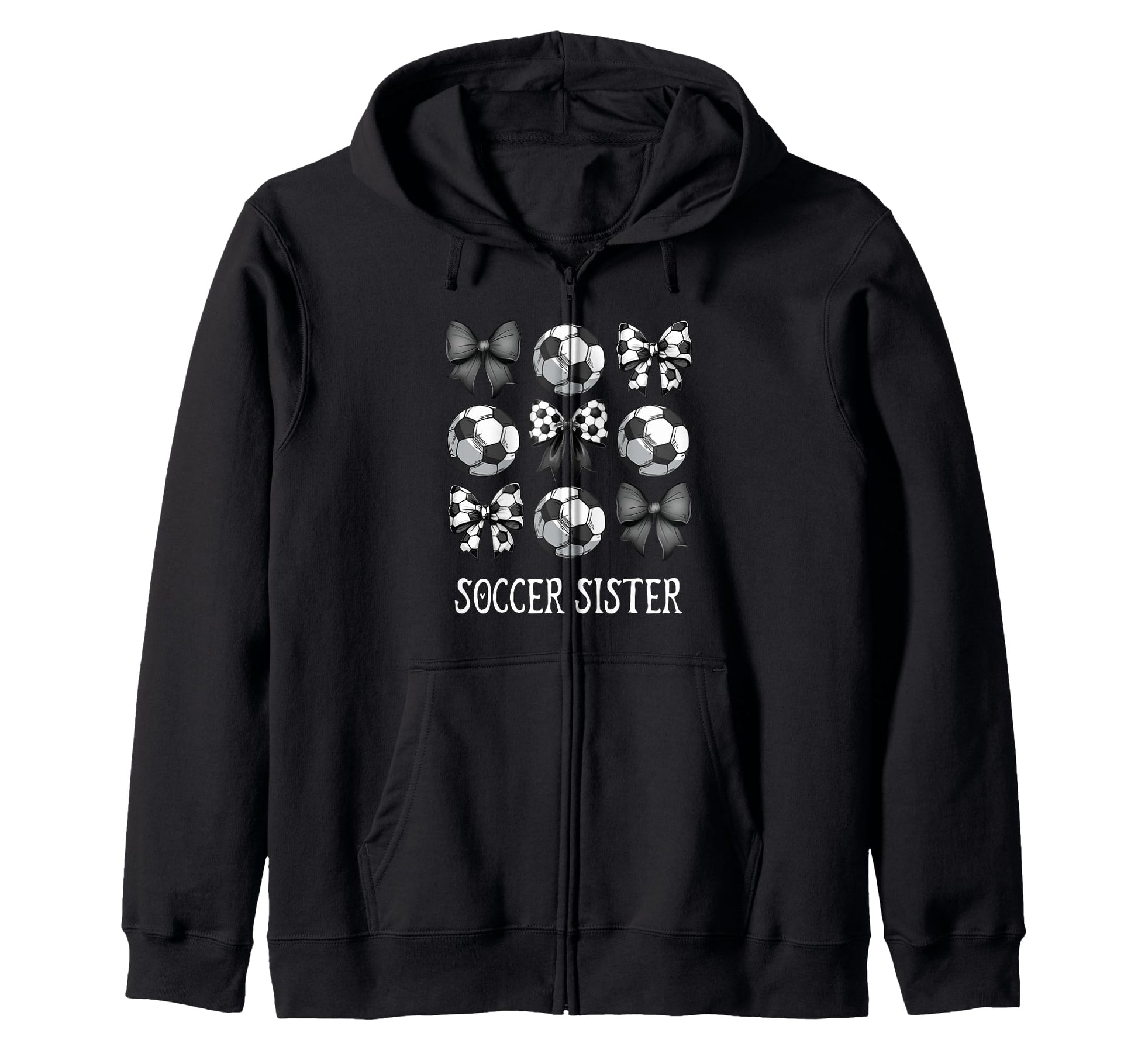 Soccer Sister Outfit Game Day Hoodie - Novelty Apparel for Adults - T-Shirt, Sweatshirt, Hoodie