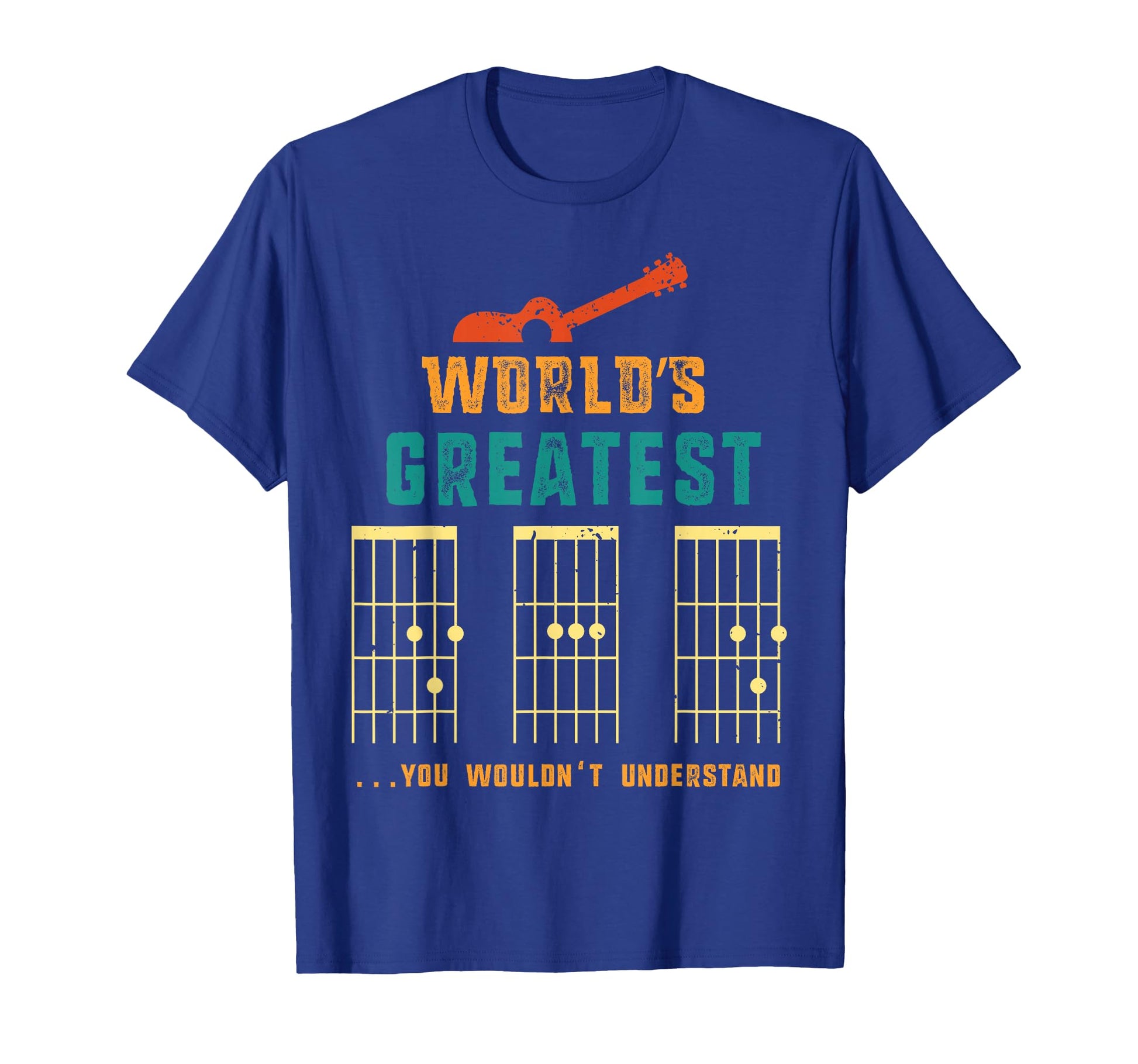 Worlds Greatest Dad Funny Guitar Fret T-Shirt - Graphic Print Men Women - T-Shirt, Sweatshirt, Hoodie