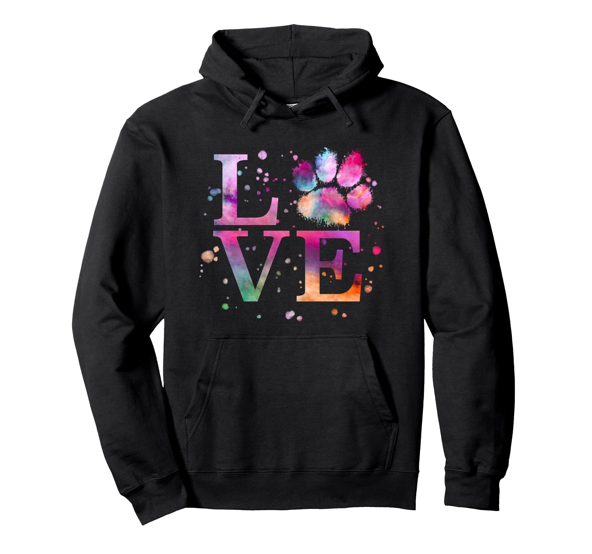 Love Dog Paw Colorful National Hoodie - Aesthetic Graphic for Adults - T-Shirt, Sweatshirt, Hoodie