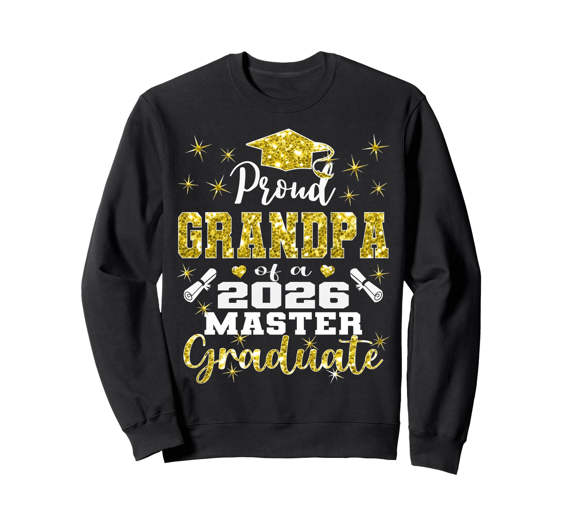Proud Grandpa 2026 Class Master Sweatshirt - Novelty Apparel Men Women - T-Shirt, Sweatshirt, Hoodie