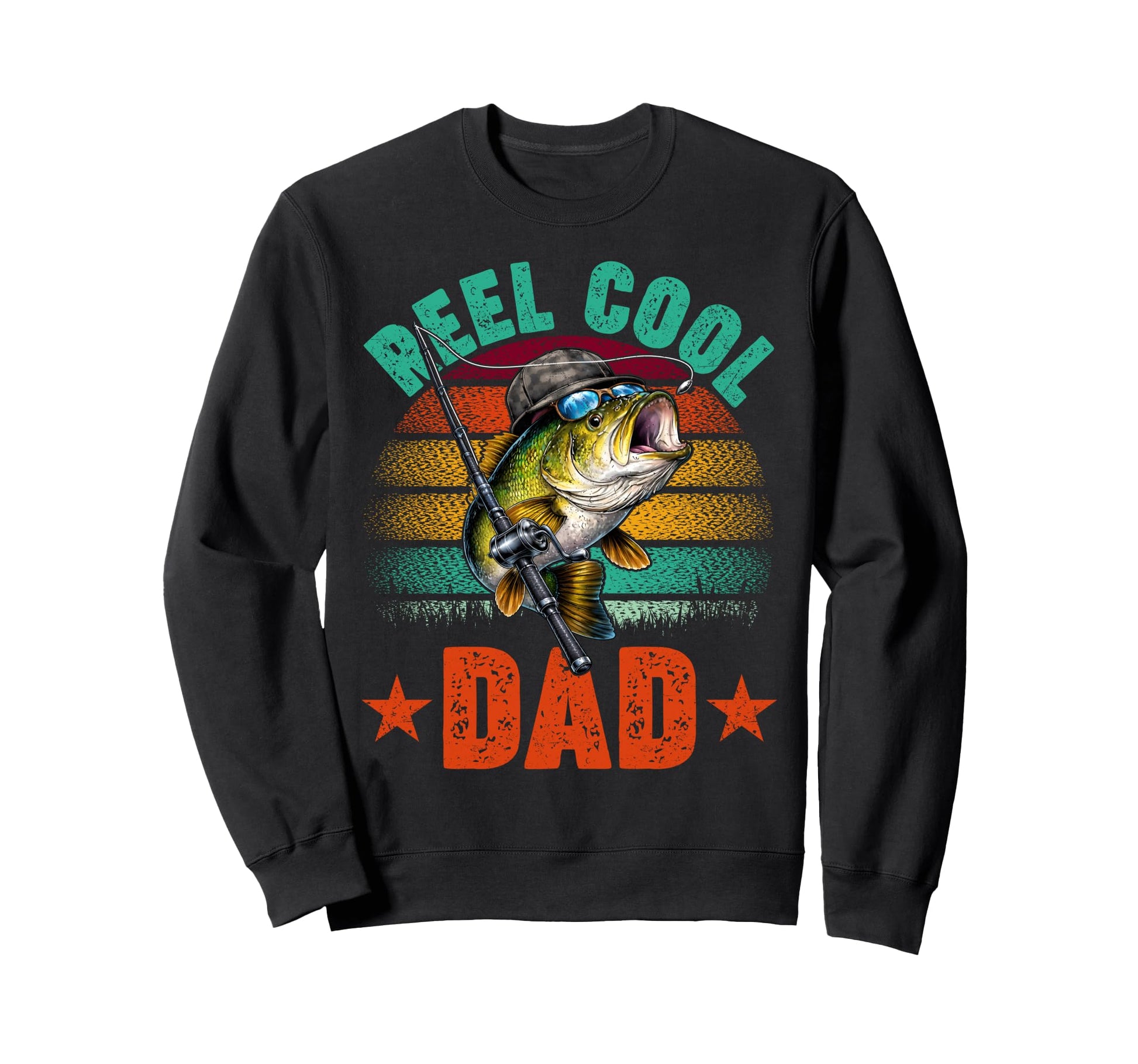 Reel Dad Fishing Daddy Funny Sweatshirt - Trendy Graphic for Adults - T-Shirt, Sweatshirt, Hoodie
