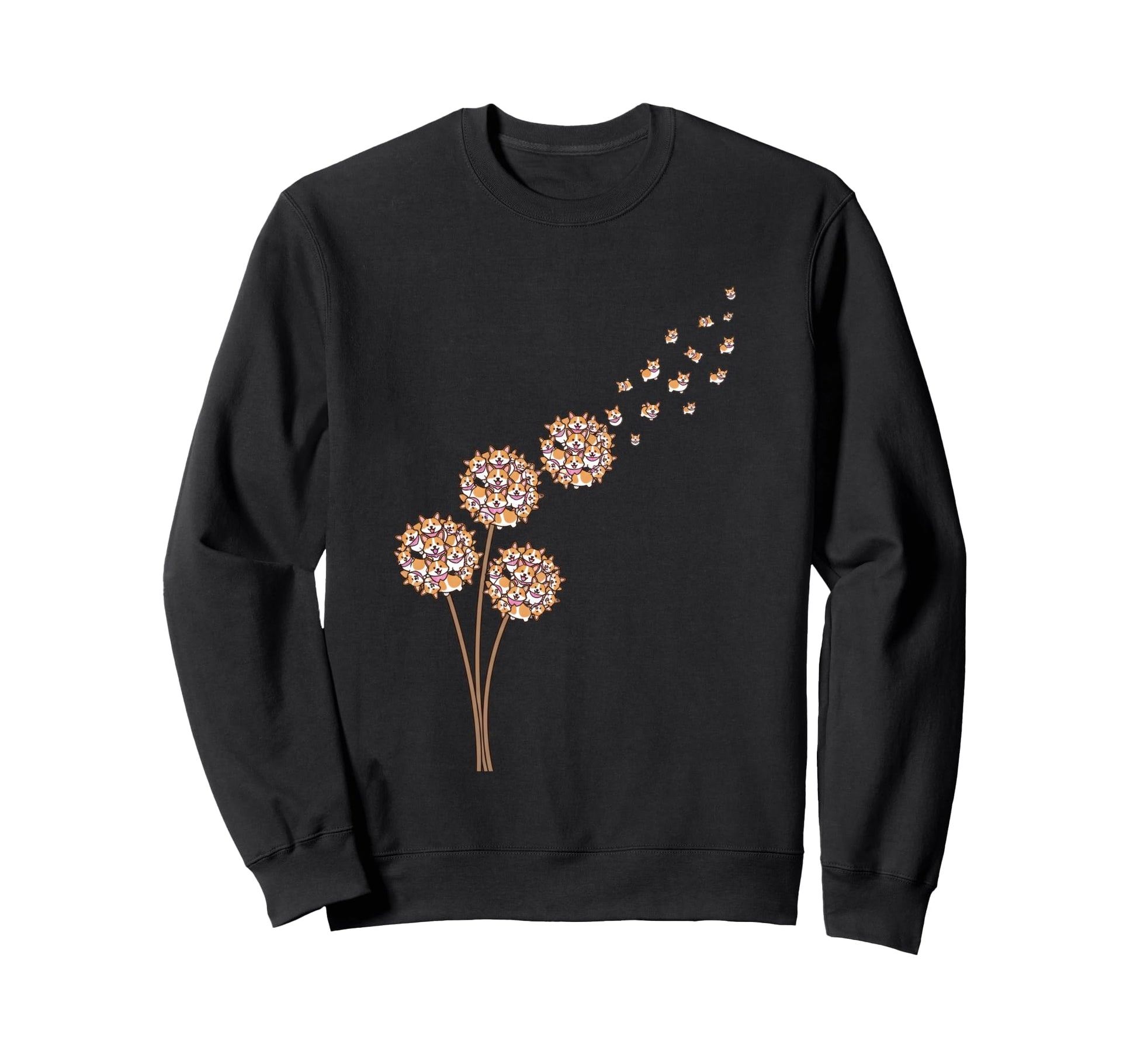 Corgi Flower Dandelion Dog Dad Sweatshirt - Fun Novelty Design for Adults - T-Shirt, Sweatshirt, Hoodie