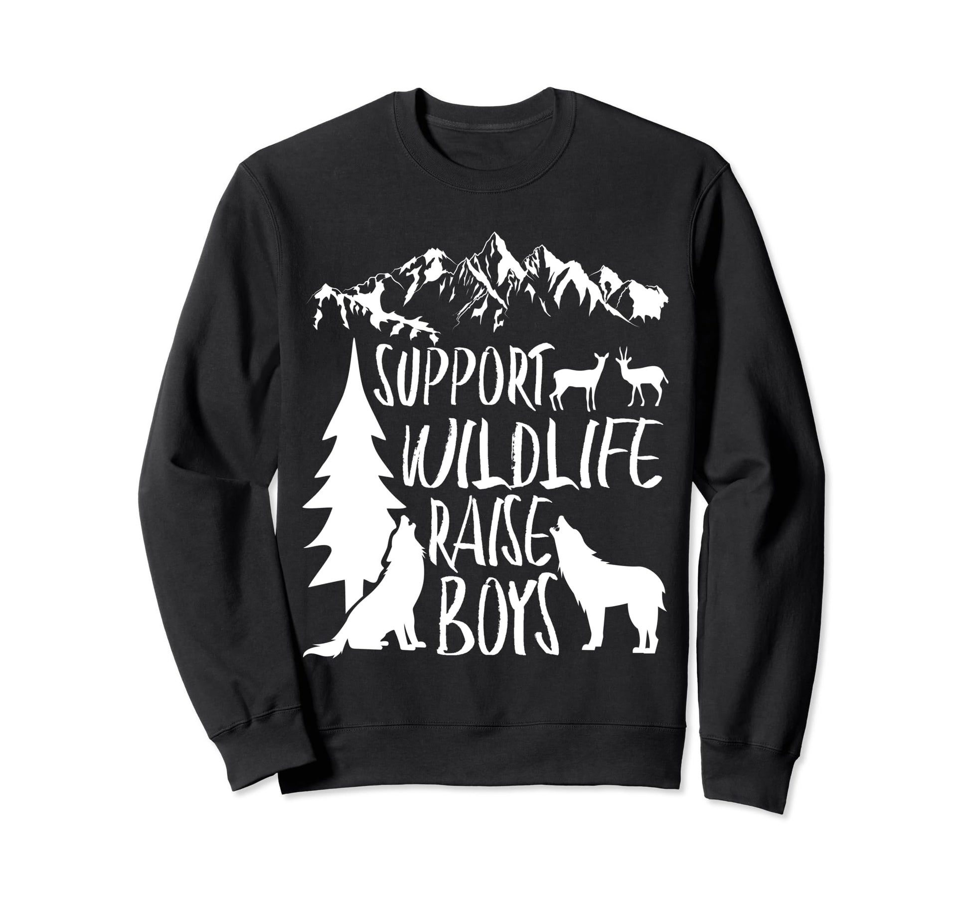 Support Wildlife Raise Funny Sweatshirt - Minimalist Print for Adults - T-Shirt, Sweatshirt, Hoodie