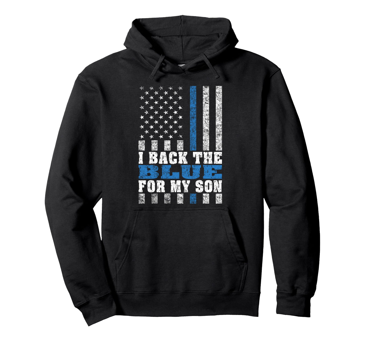 I Back Blue My Son Proud Police Mom Hoodie - Custom Art Print for Adults - T-Shirt, Sweatshirt, Hoodie