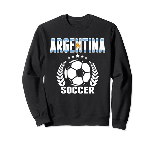 Argentina Soccer Fans Jersey Sweatshirt - Aesthetic Graphic for Adults - T-Shirt, Sweatshirt, Hoodie