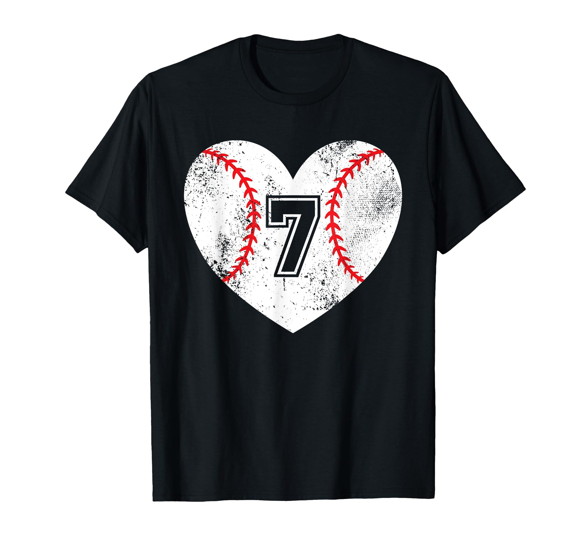 Baseball Heart Player 7 Baseball Mom T-Shirt - Unique Graphic for Adults - T-Shirt, Sweatshirt, Hoodie
