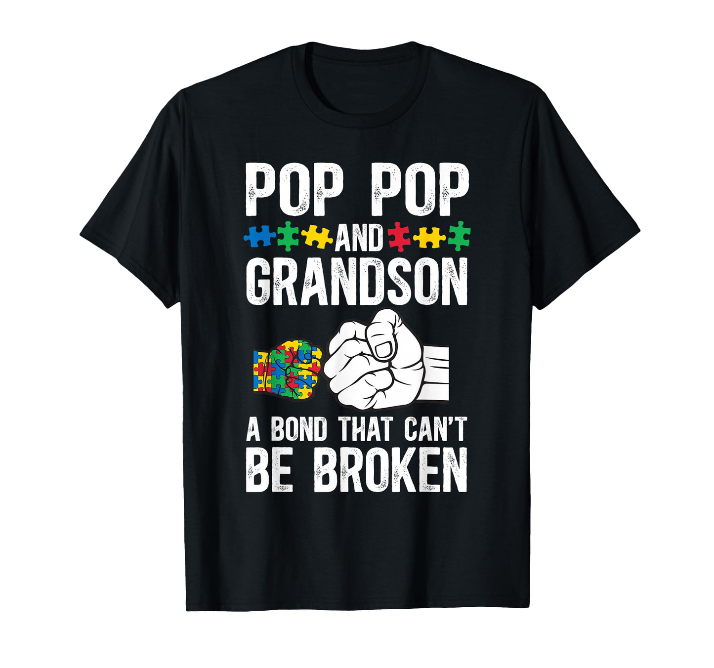 Proud Autism Pop Pop And Grandson T-Shirt - Aesthetic Graphic Unisex - T-Shirt, Sweatshirt, Hoodie