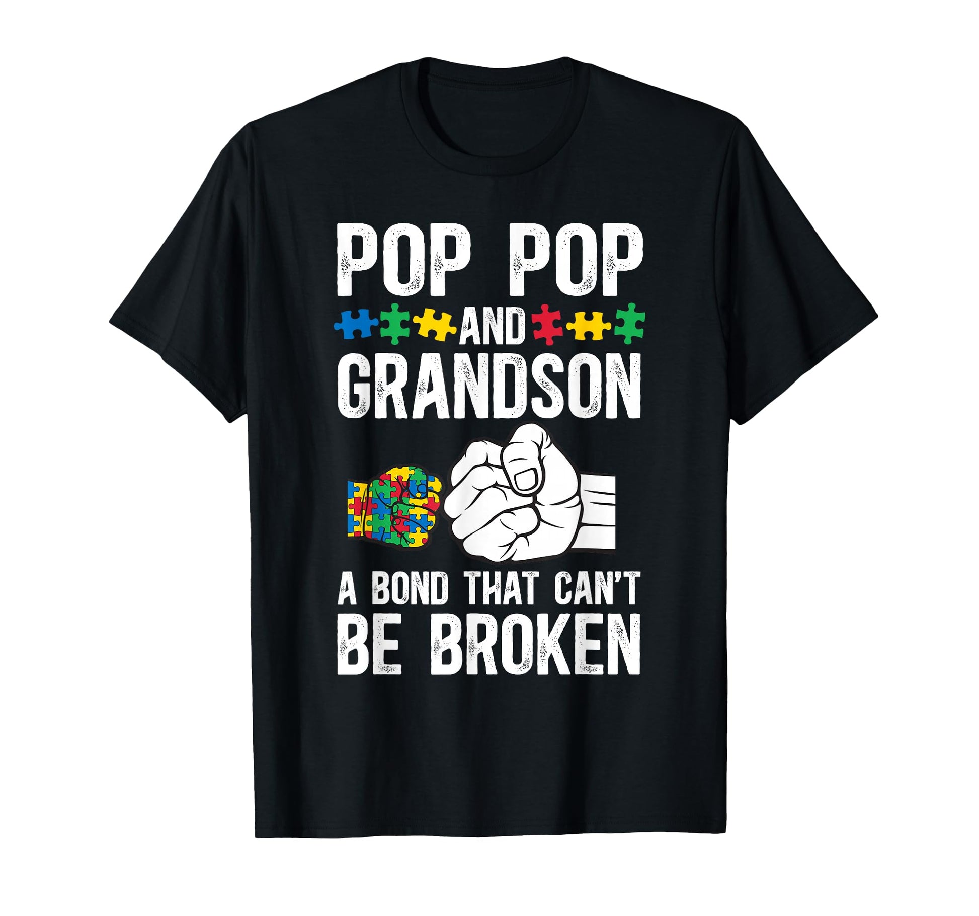 Proud Autism Pop Pop And Grandson T-Shirt - Aesthetic Graphic Unisex - T-Shirt, Sweatshirt, Hoodie