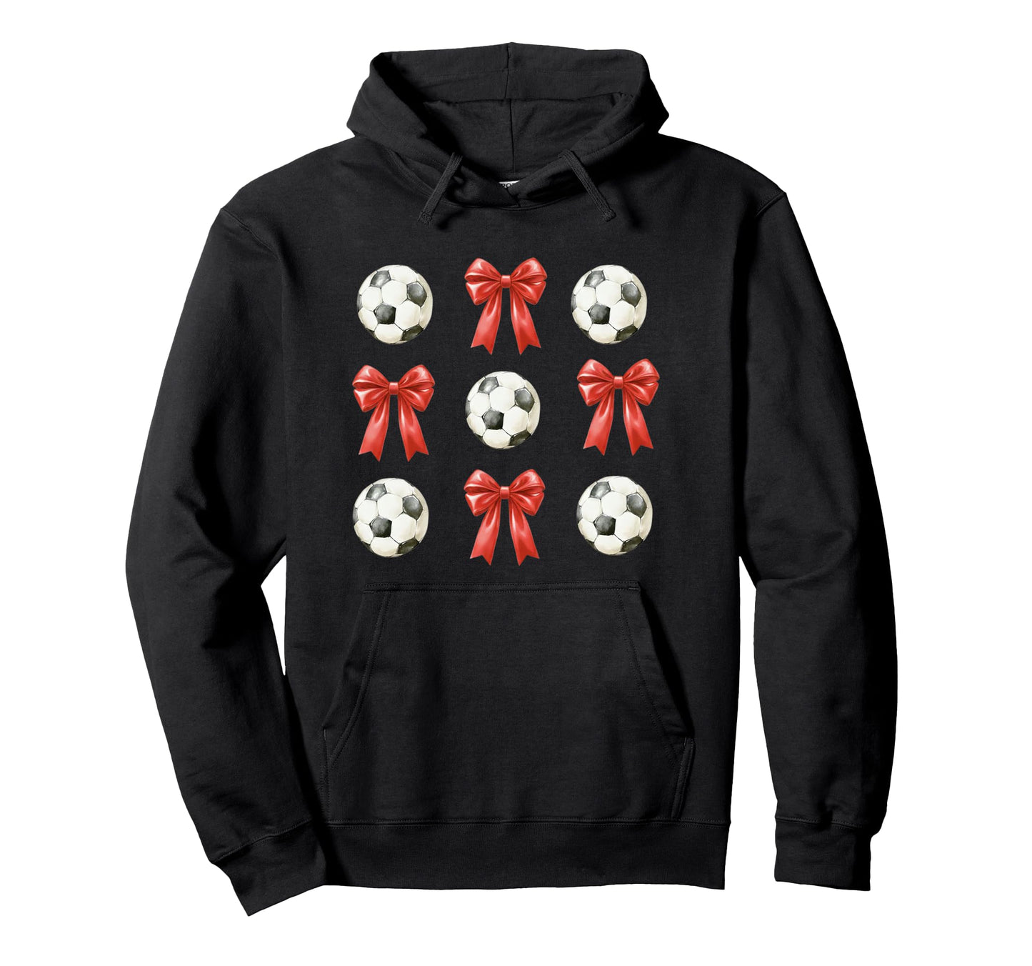 Soccer Mom Red Coquette Bow Hoodie - Minimalist Print Men Women - T-Shirt, Sweatshirt, Hoodie