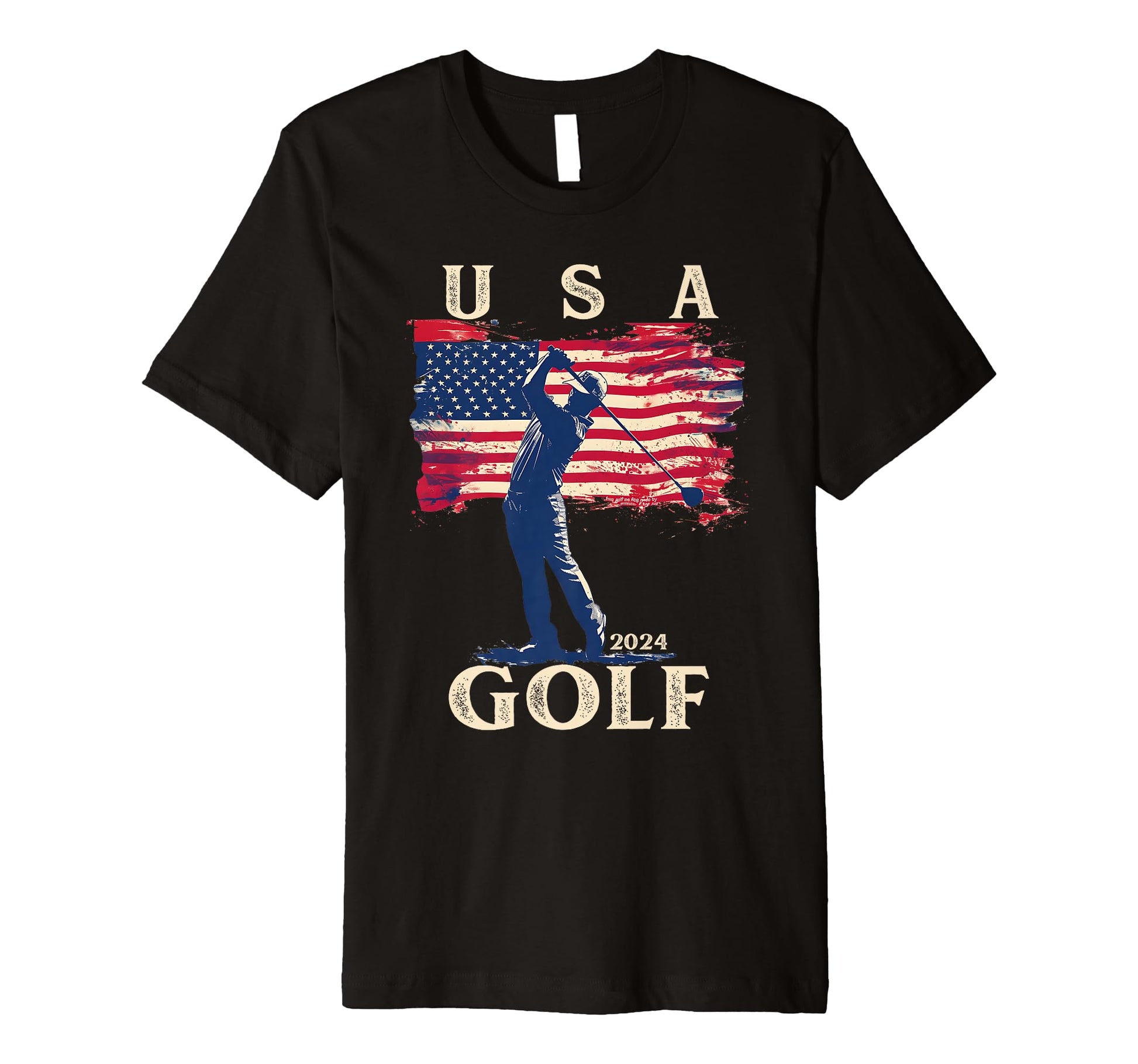 Usa Flag 2024 Fathers Day American T-Shirt - Custom Art Print for Adults - T-Shirt, Sweatshirt, Hoodie