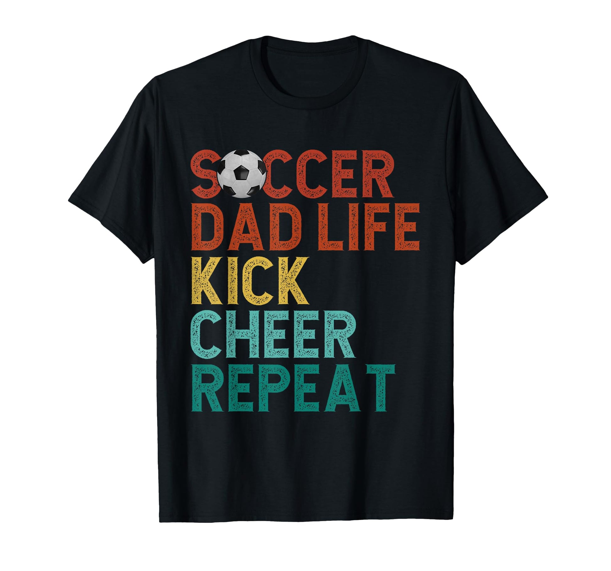 Soccer Dad Life Kick Cheer Repeat T-Shirt - Minimalist Print for Adults - T-Shirt, Sweatshirt, Hoodie