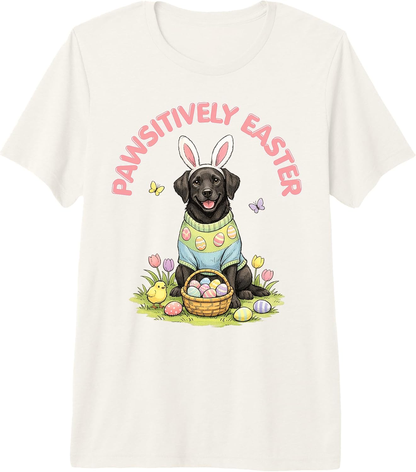 Paws & Bunny Vibes Cute Fun Easter Dog Graphic Tee Unisex T-shirt, Sweatshirt, Hoodie, Long Sleeve Tee - T-Shirt, Sweatshirt, Hoodie