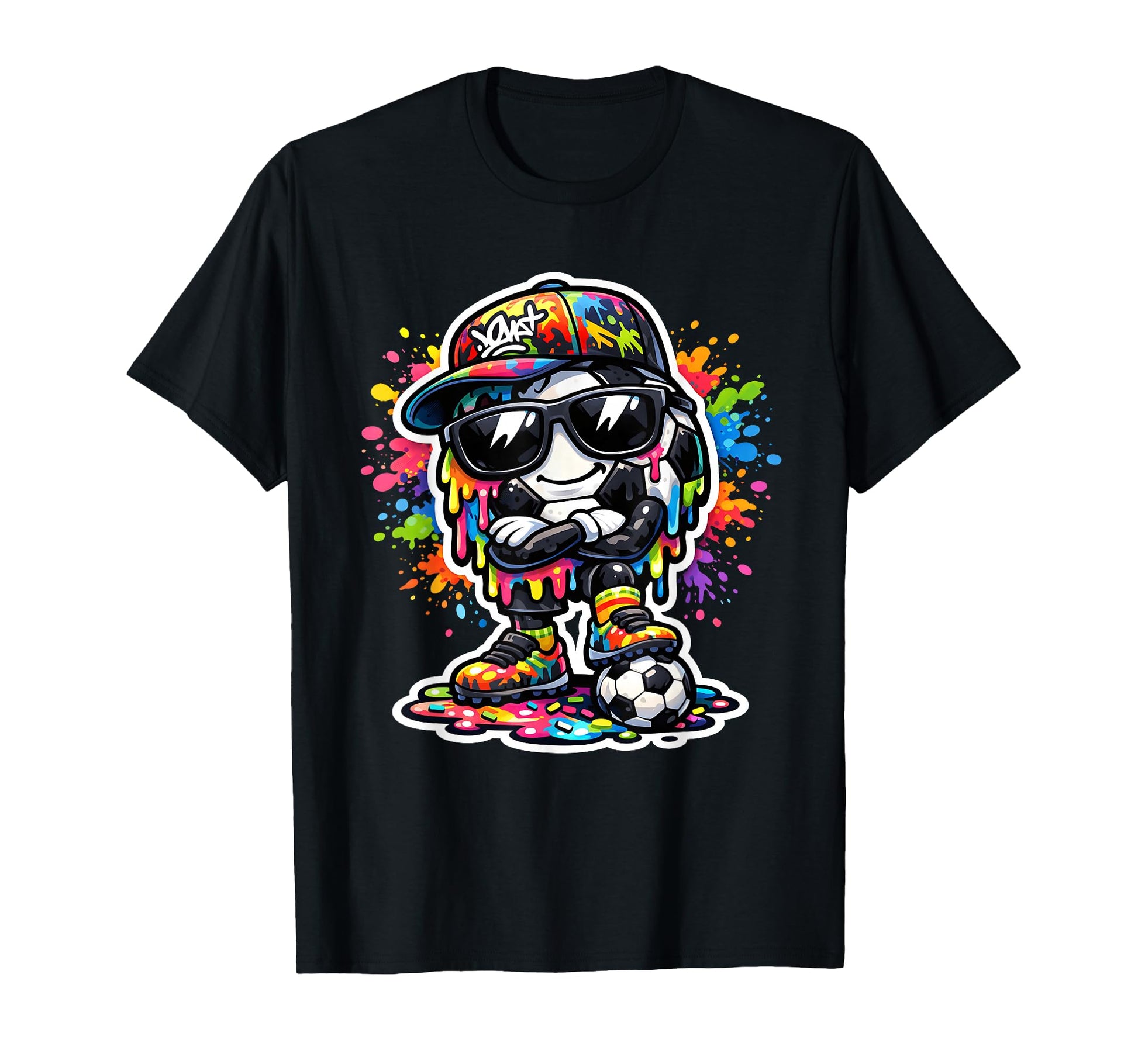 Soccer Ice Cream Drip Soccer Stuff T-Shirt - Custom Art Print for Adults - T-Shirt, Sweatshirt, Hoodie