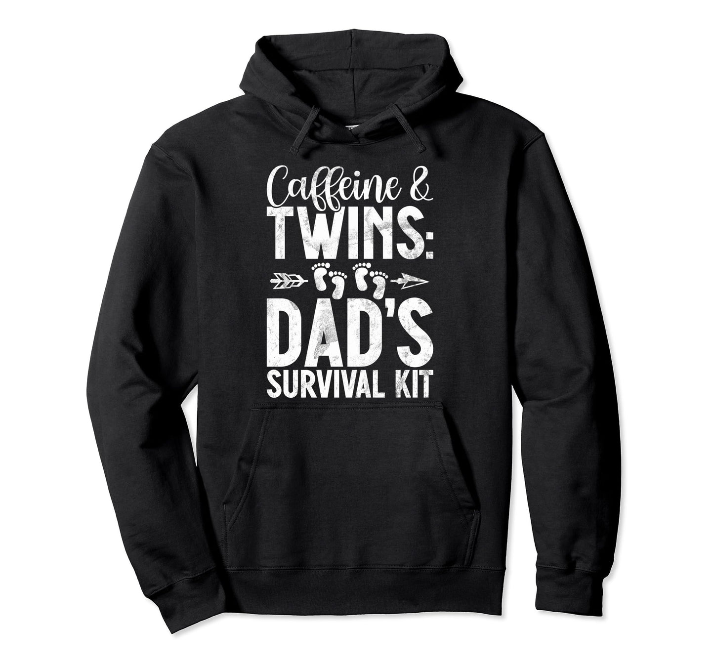 Caffeine And Twins Dads Survival Kit Twin Dad Hoodie - Graphic Print Unisex - T-Shirt, Sweatshirt, Hoodie