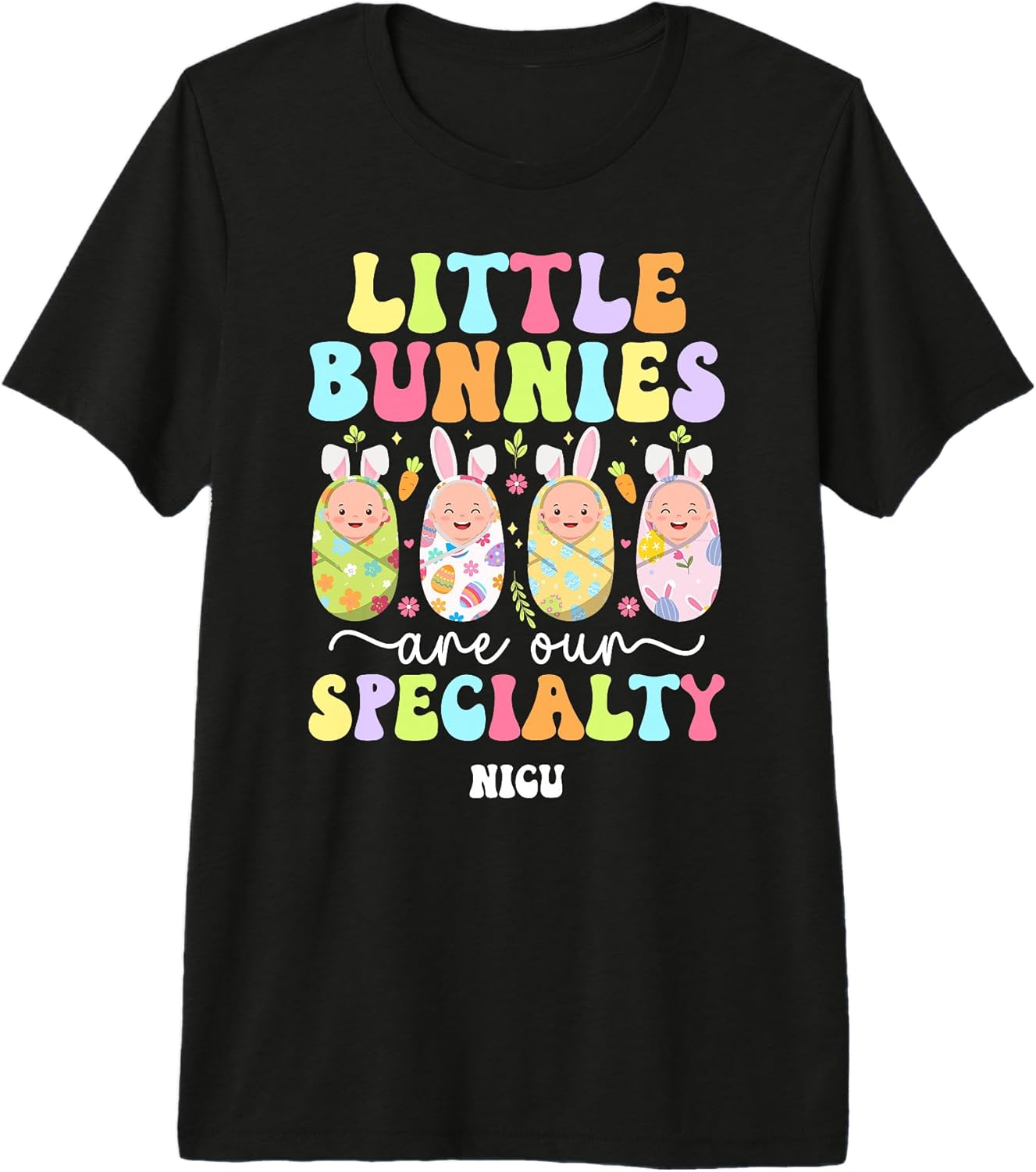 Happy Easter NICU Nurse Bunny NICU Nursing Groovy Unisex T-shirt, Sweatshirt, Hoodie, Long Sleeve Tee - T-Shirt, Sweatshirt, Hoodie