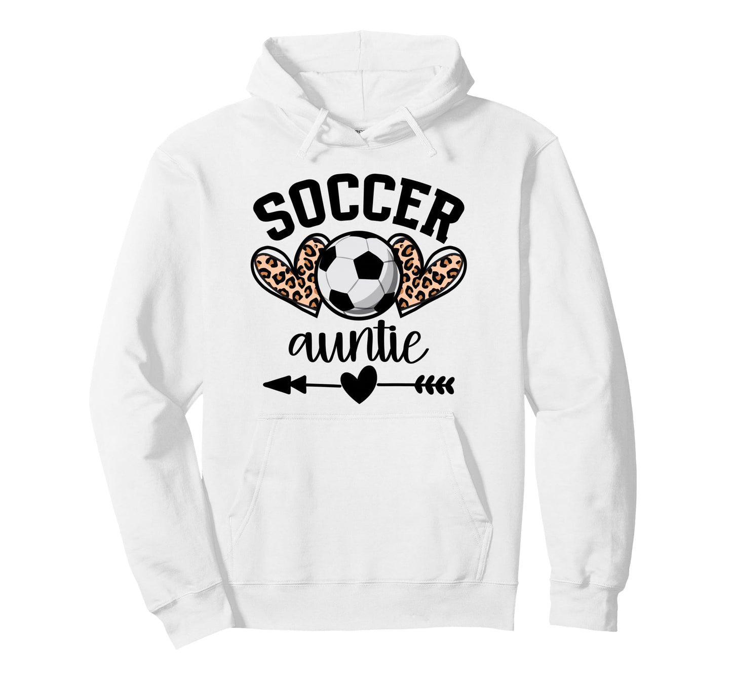 Soccer Auntie Womens Soccer Day Aunt Hoodie - Minimalist Print for Adults - T-Shirt, Sweatshirt, Hoodie